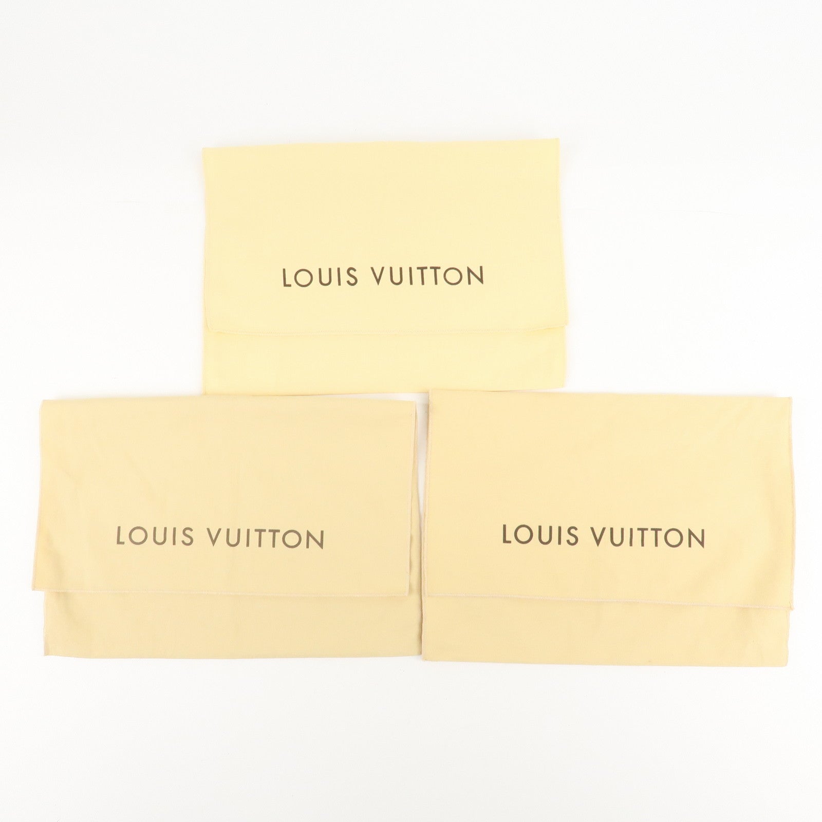 Louis Vuitton Set of 15 Dust Bag Storage Bag Flap Beige Used