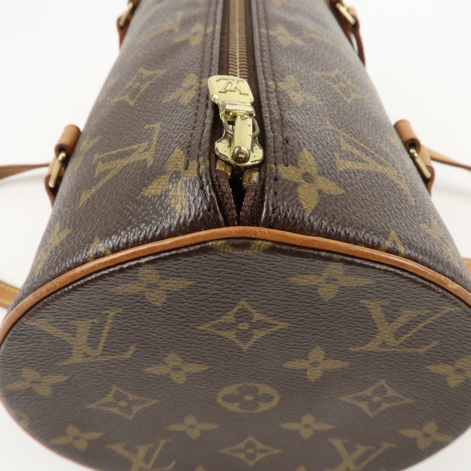 Louis Vuitton Monogram Papillon 30 Hand Bag New Style Brown M51385 Used