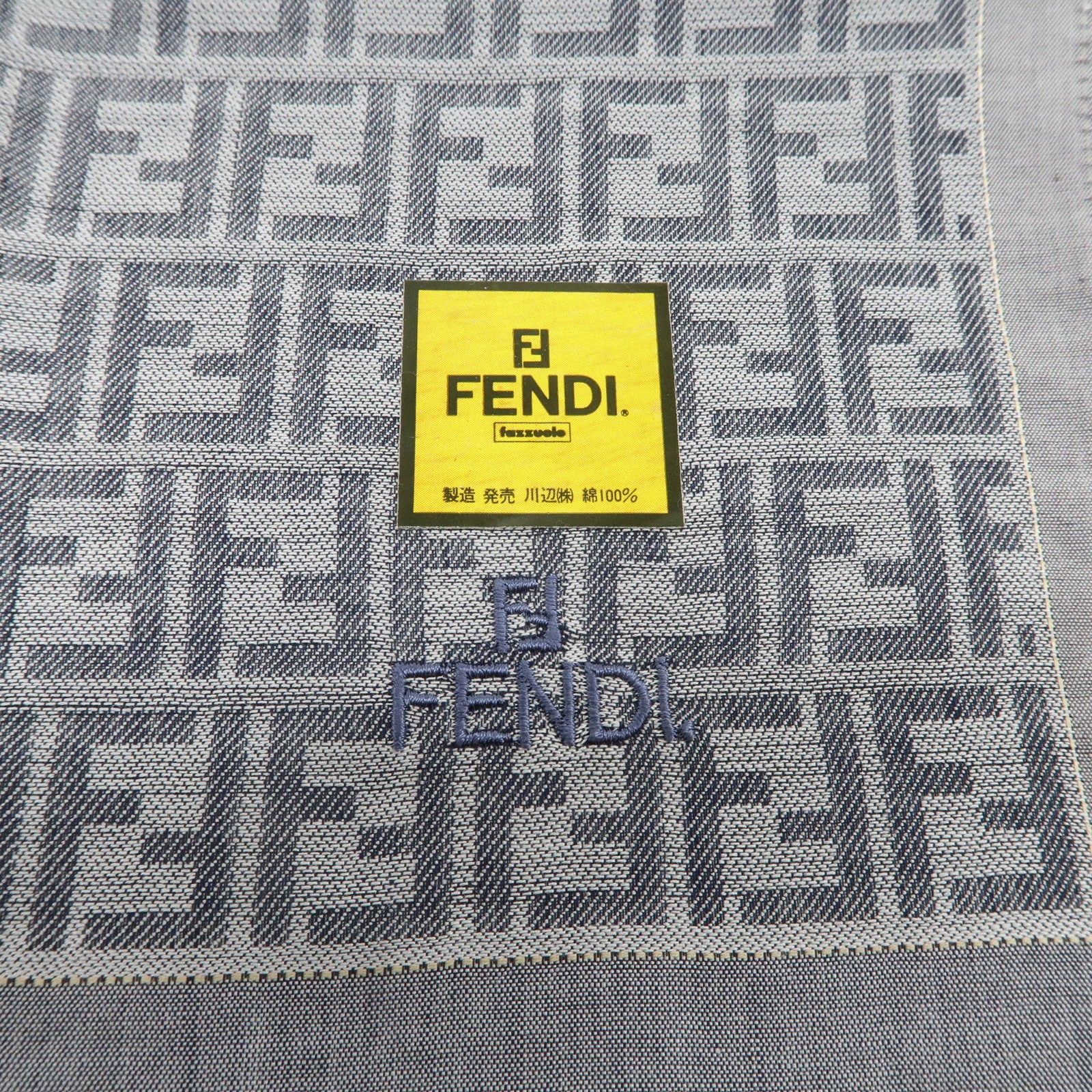 FENDI Set of 5 Cotton 100% Multi-color Handkerchief Used