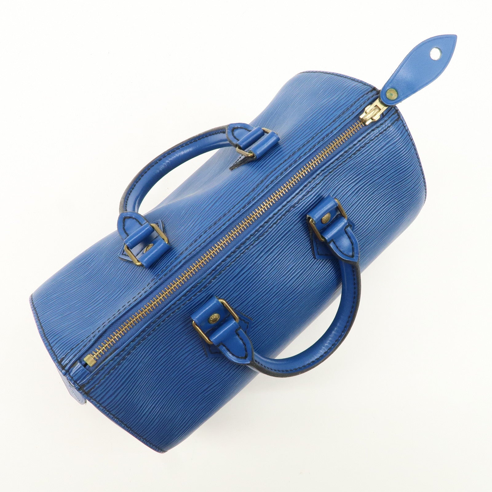 Louis Vuitton Epi Speedy 25 Hand Bag Boston Bag Blue M43015