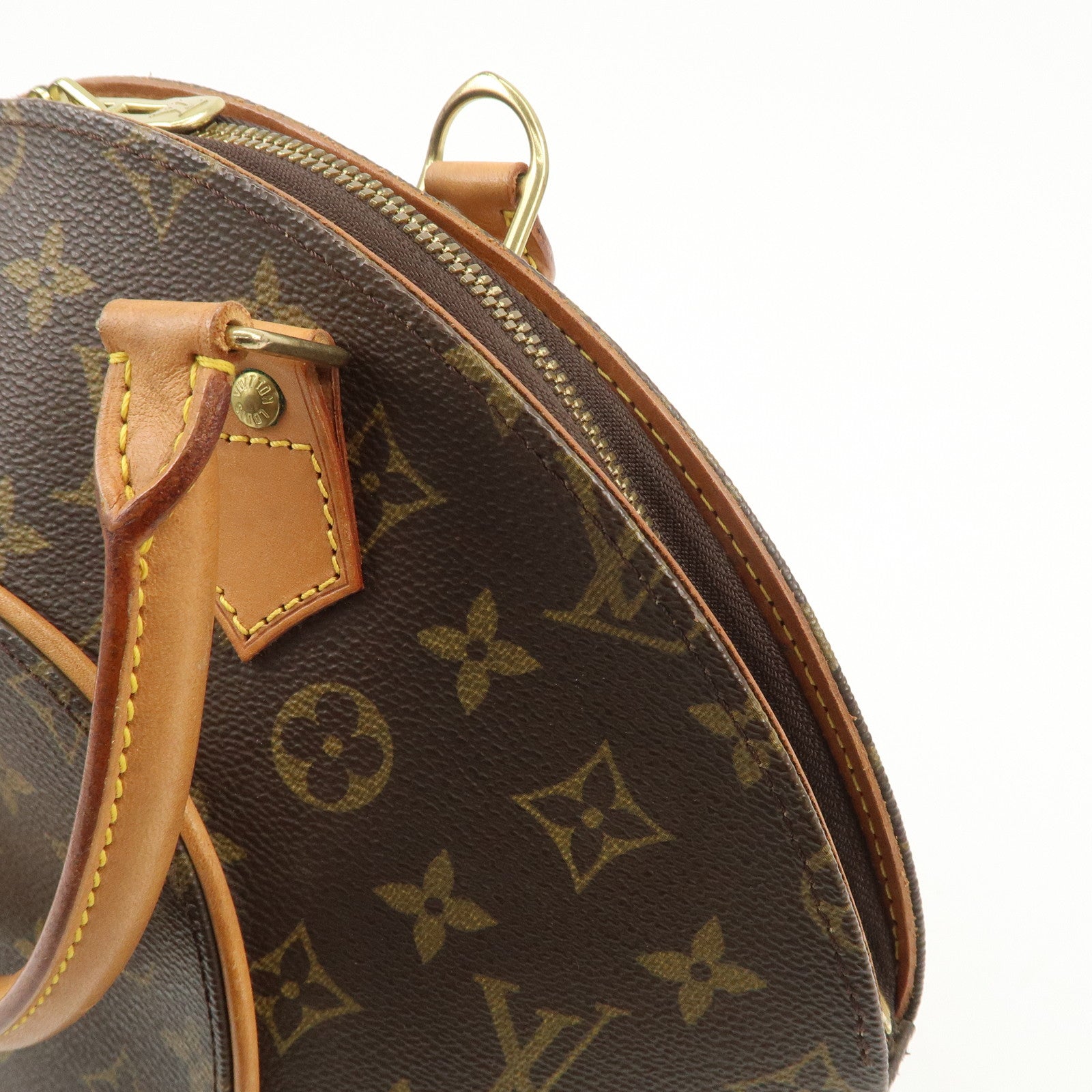 Louis Vuitton Monogram Ellipse PM Hand Bag Brown M51127 Used