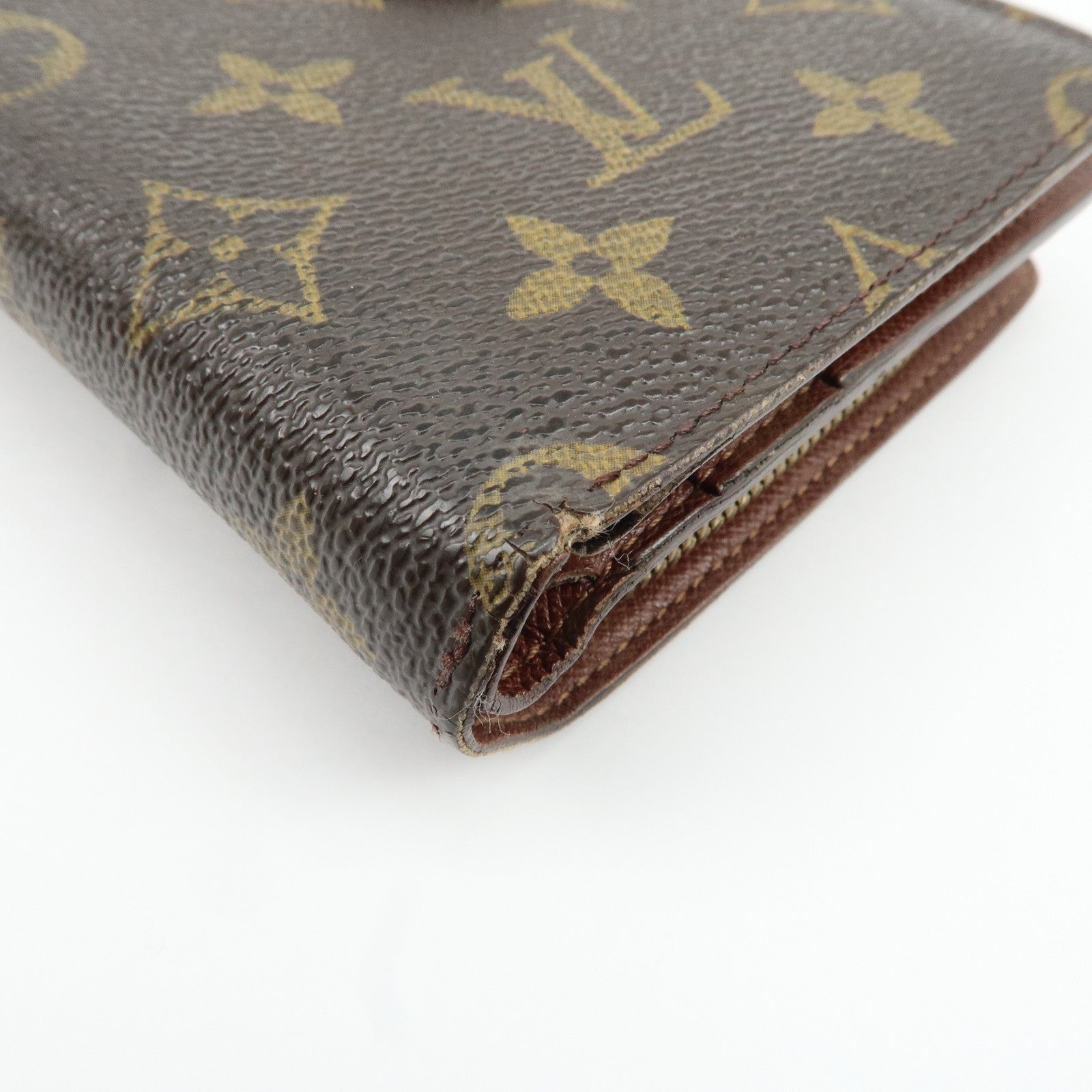 Louis Vuitton Monogram Set of 2 Long Wallet M61202 M61207 Used