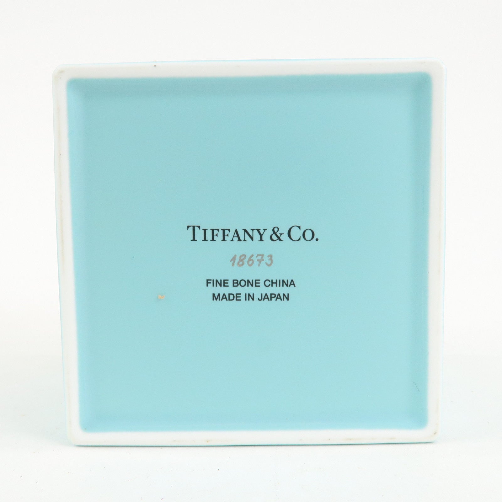 Tiffany&Co. Set of 2 Bone Ash Bone China Pottery Box Blue