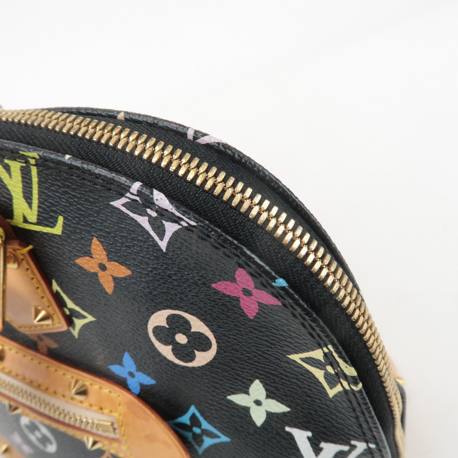 Louis Vuitton Monogram Multi Color Alma Hand Bag Noir M92646 Used