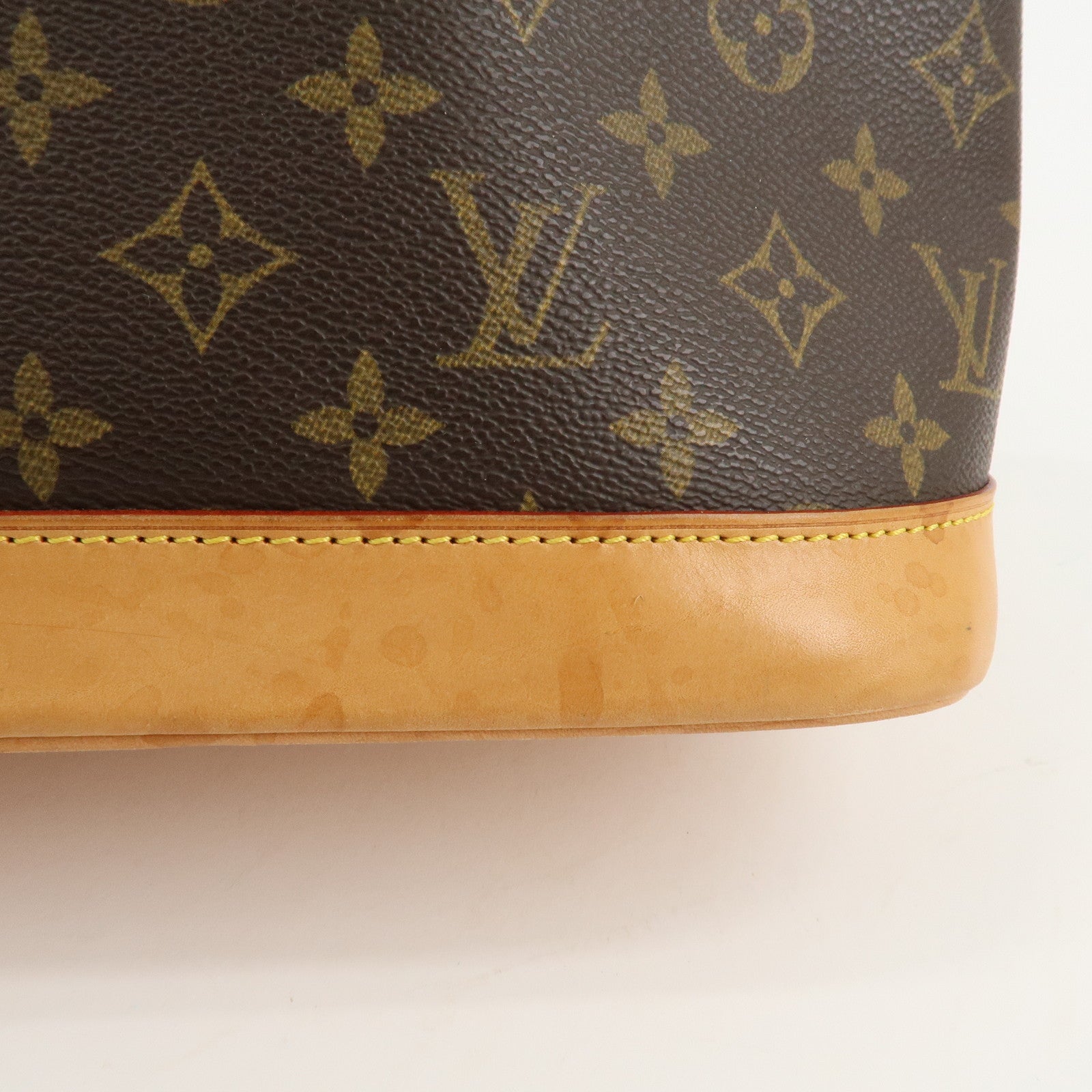 Louis Vuitton Monogram Alma Hand Bag Brown Gold HDW M51130 Used