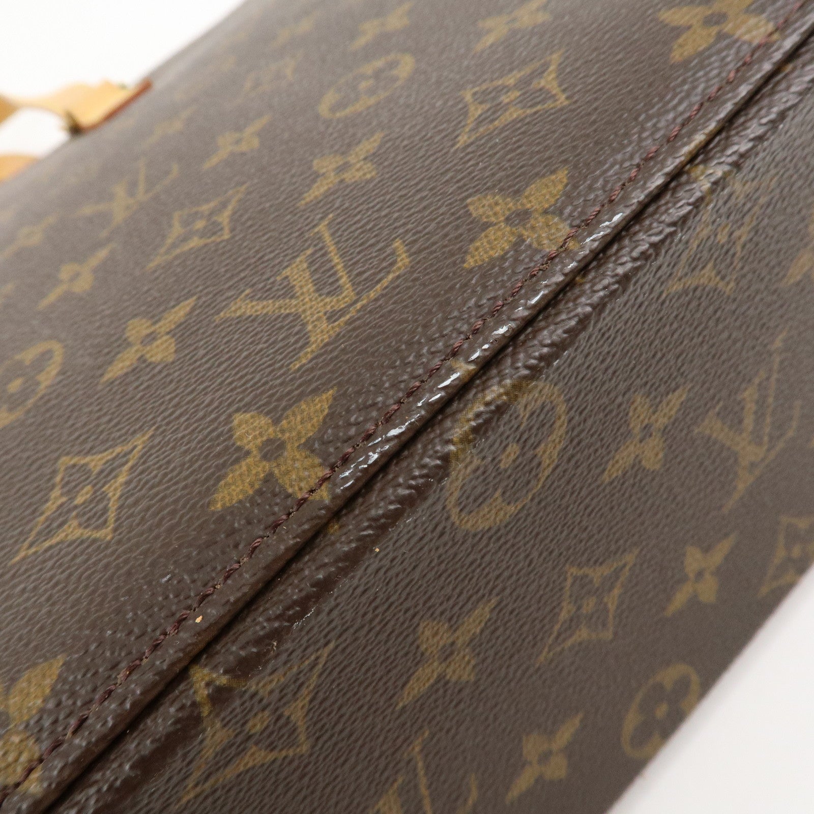 Louis Vuitton Monogram Luco Tote Bag Hand Bag Brown M51155 Used