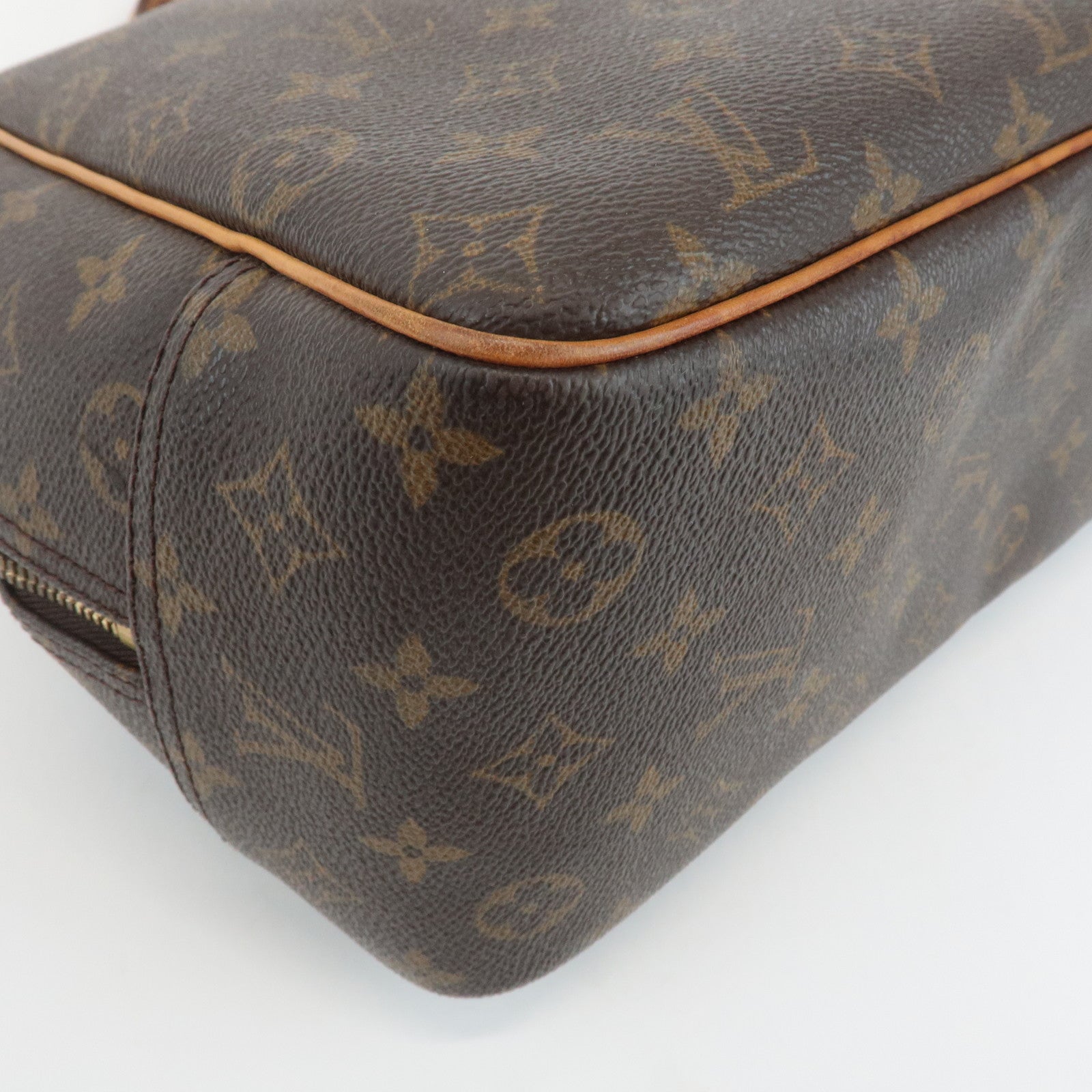 Louis Vuitton Monogram Deauville Hand Bag Brown M47270