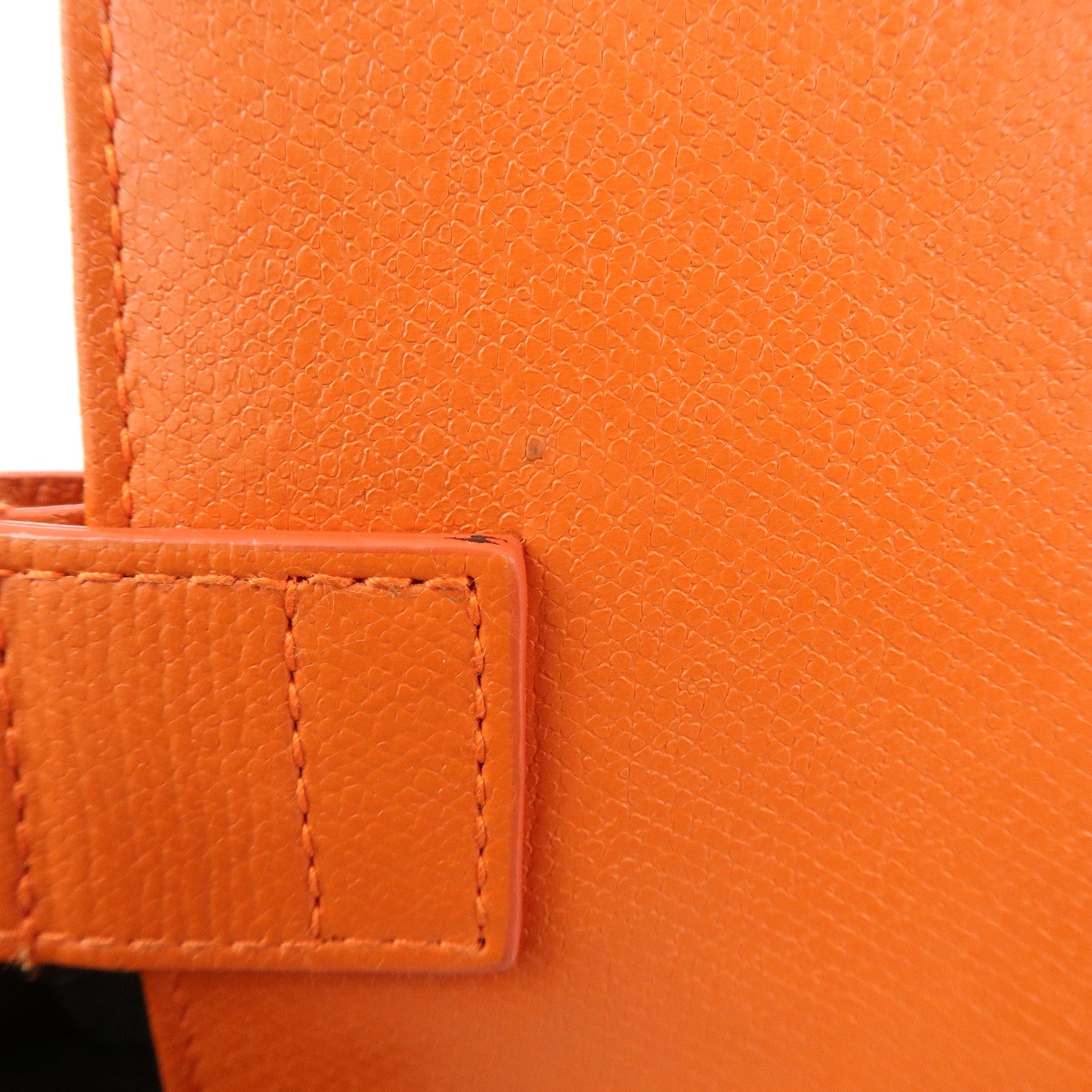 CHANEL Leather Planner Cover Orange Gold Hardware