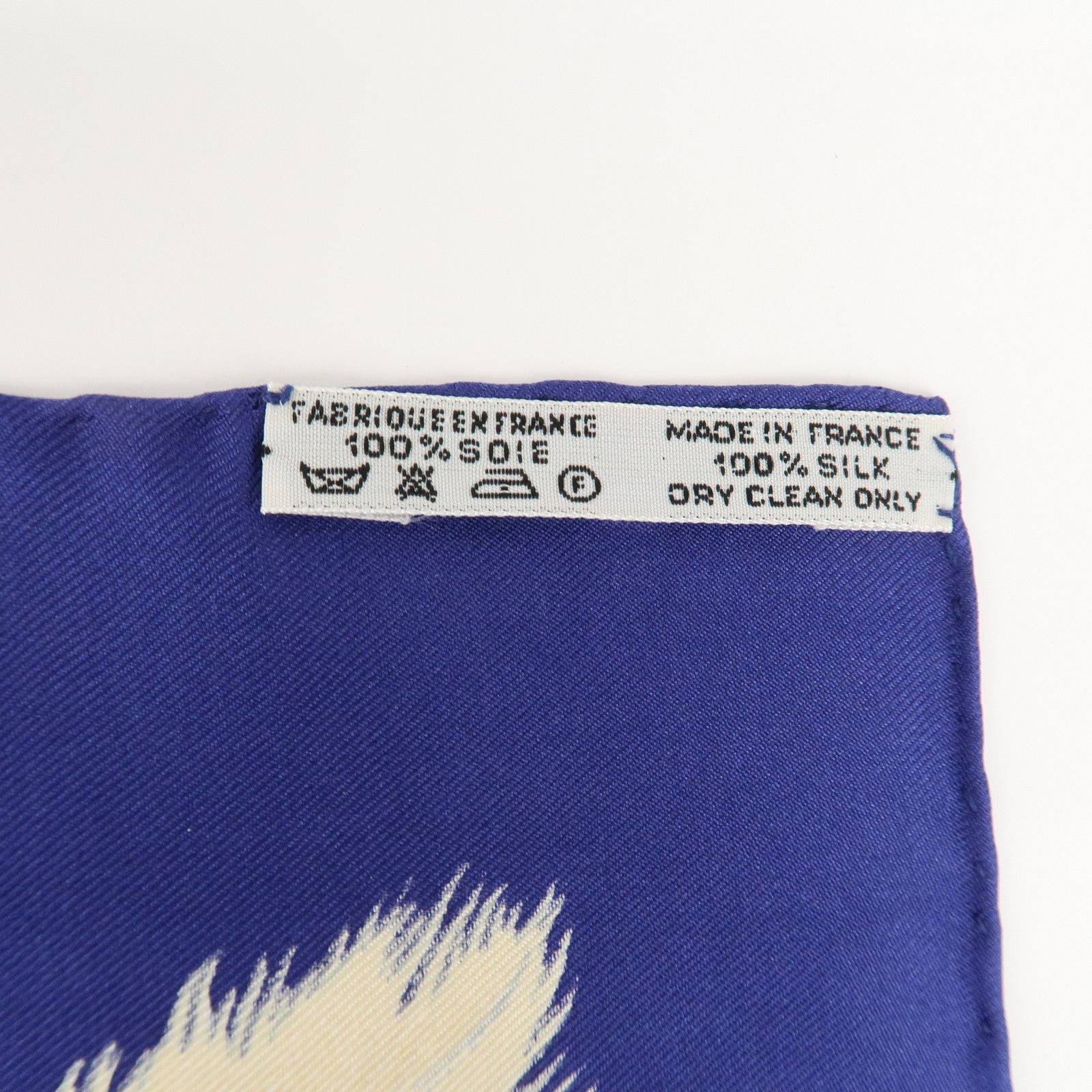 HERMES Silk 100% Carre 90 CHIENS AU RAPPORT Navy Pink Used