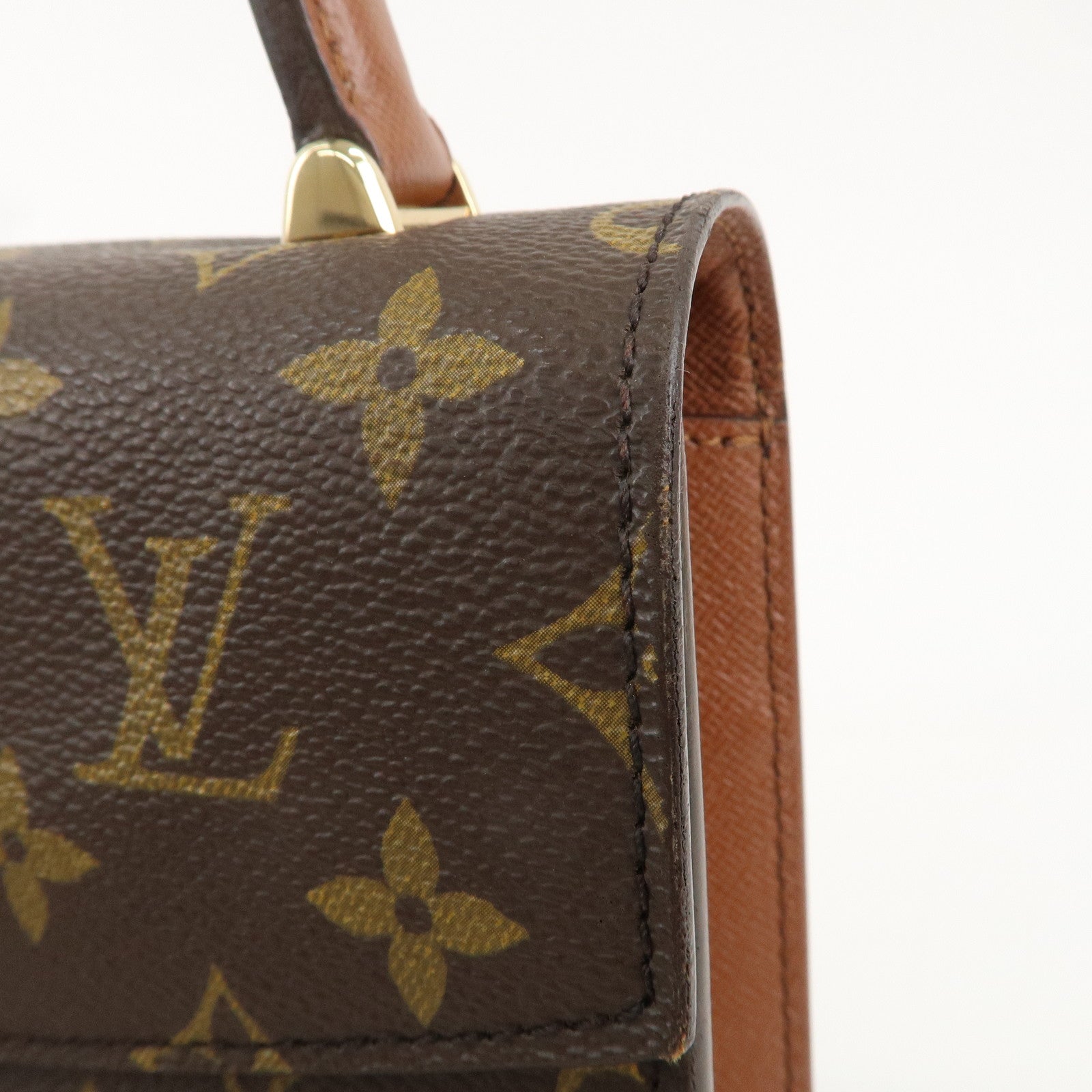 Louis Vuitton Monogram Malesherbes Hand Bag Brown M51379