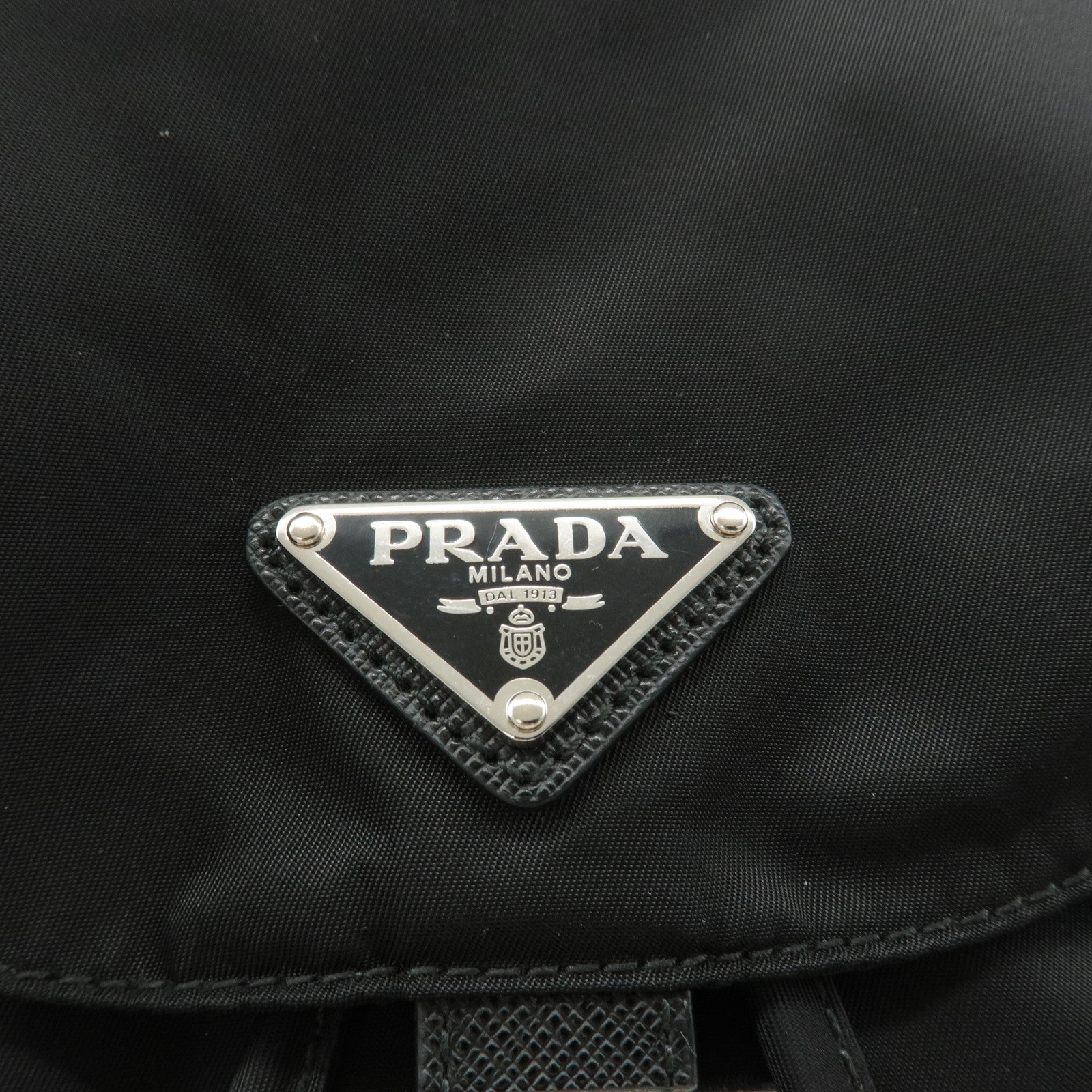 PRADA Nylon Leather Backpack Ruck Sack Black 1BZ032