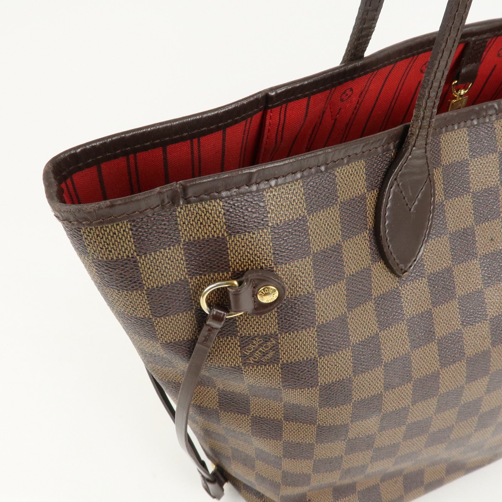 Louis Vuitton Damier Neverfull MM Tote Bag Damier Ebene N51105 Used