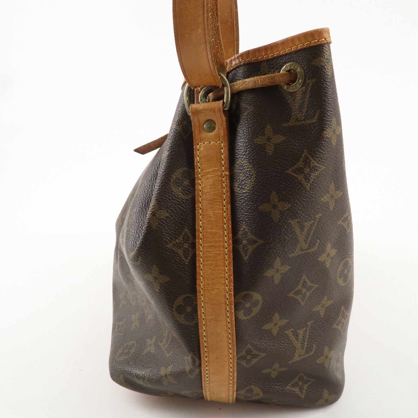 Louis Vuitton Monogram Petit Noe Shoulder Bag Brown M42226