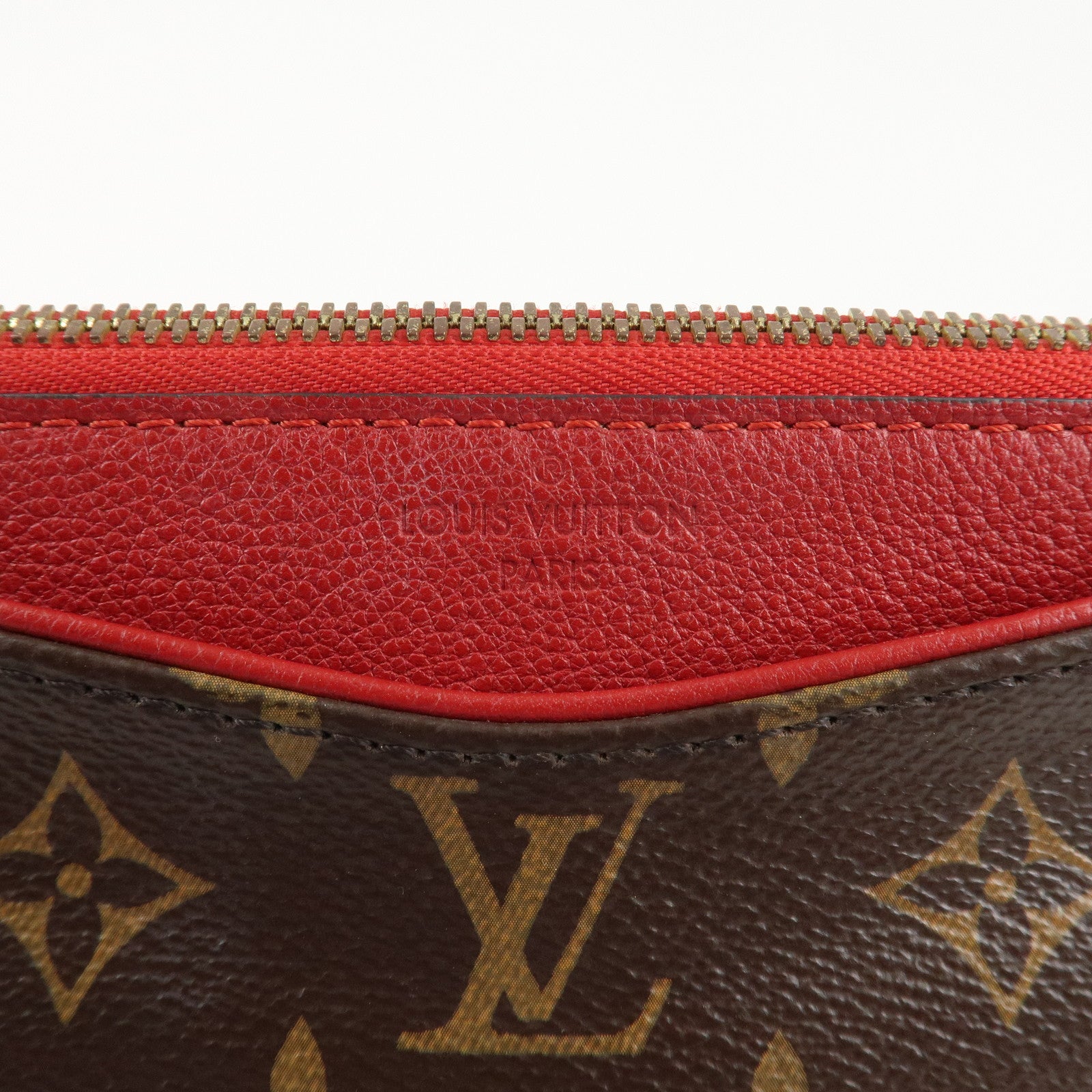 Louis Vuitton Monogram Pallas Beauty Case Brown Red M64123 Used