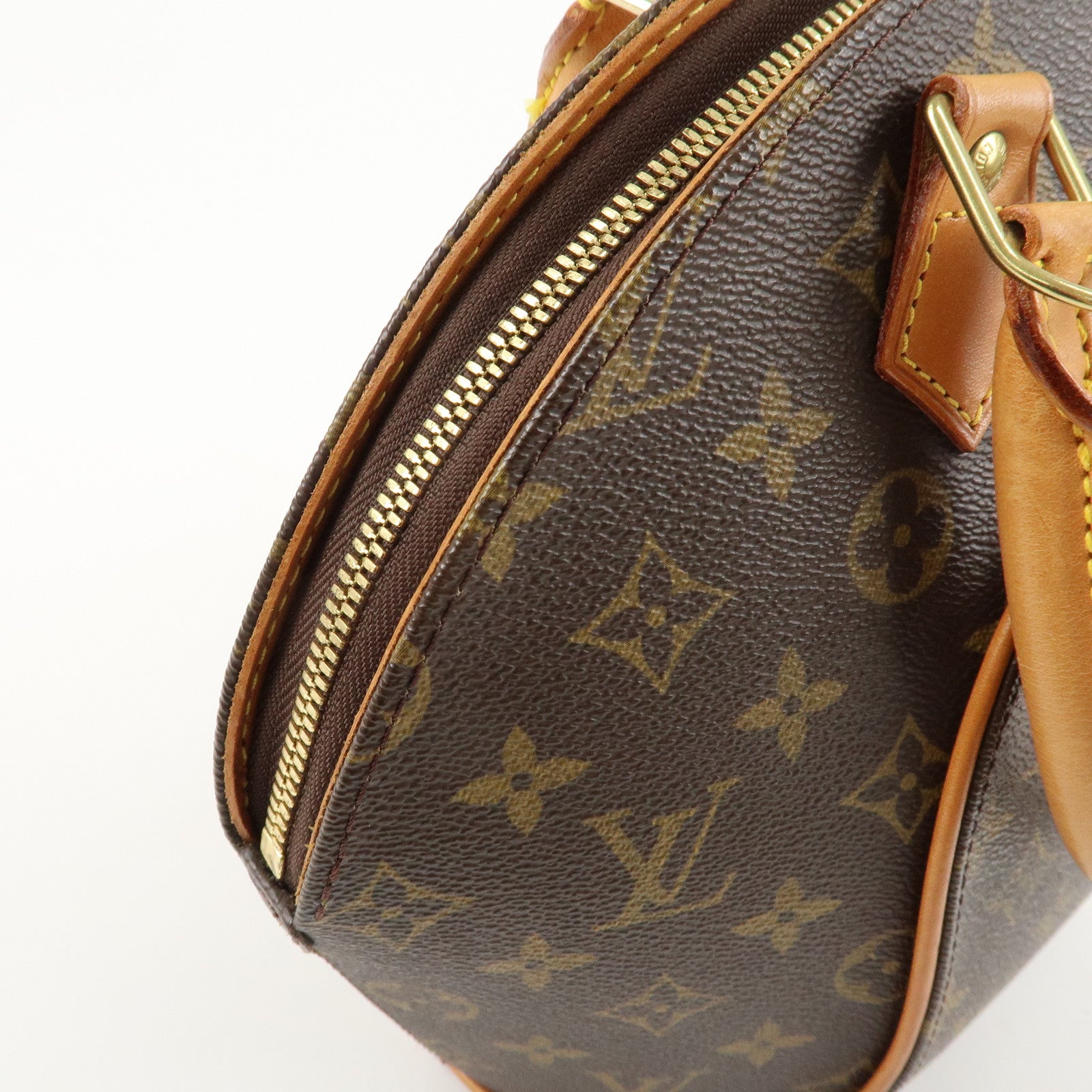 Louis Vuitton Monogram Ellipse MM Hand Bag Brown M51127 Used