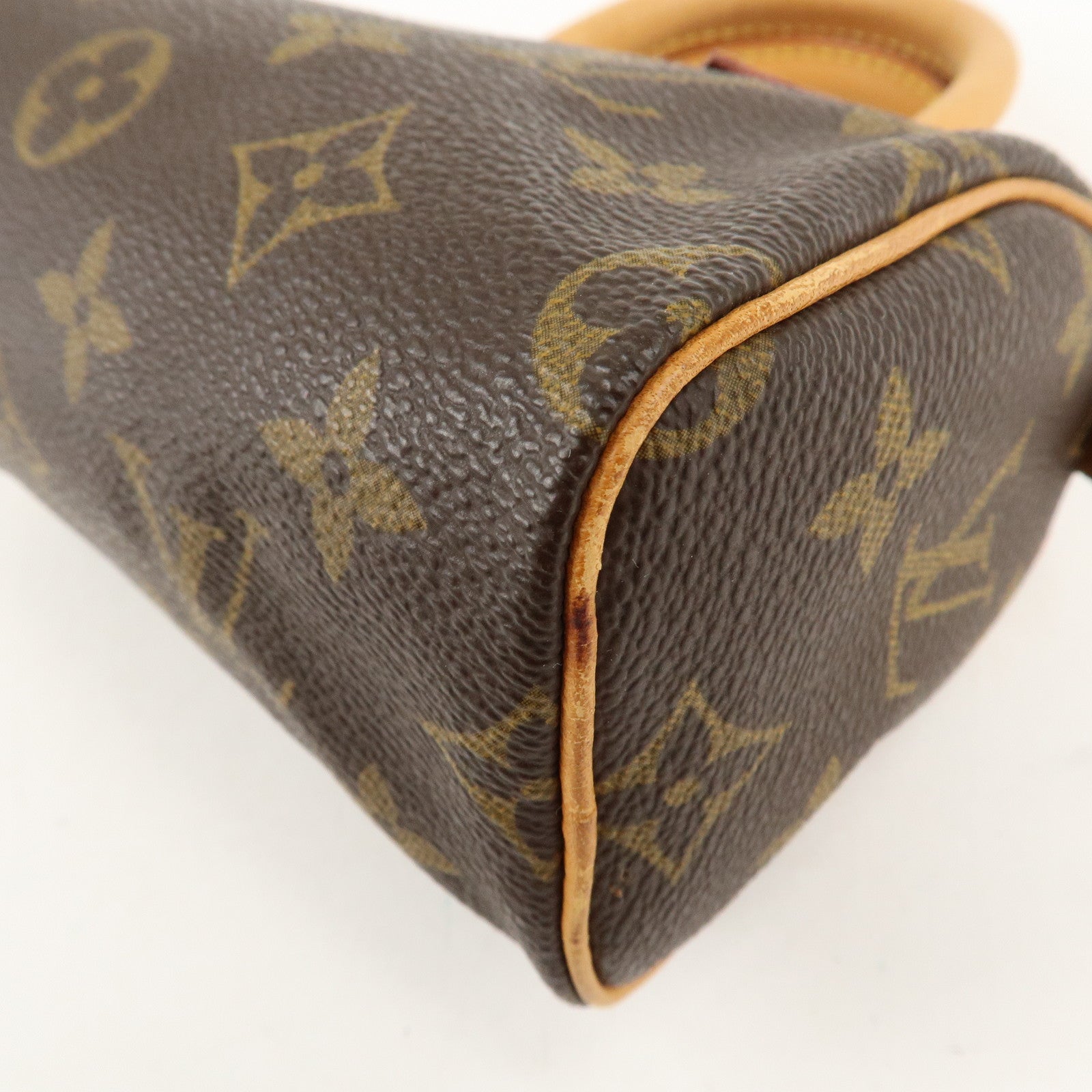 Louis Vuitton Monogram Mini Speedy Hand Bag Brown M41534 Used