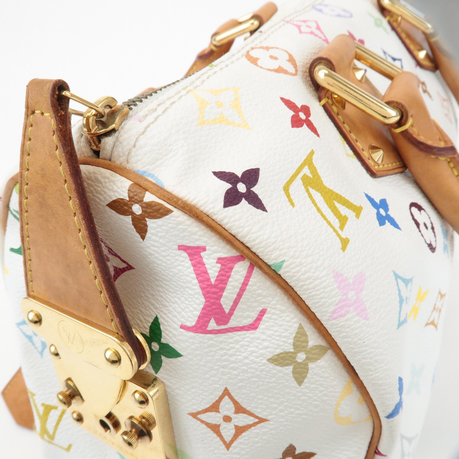 Louis Vuitton Monogram Multicolor Speedy 30 Hand Bag Blanc M92642