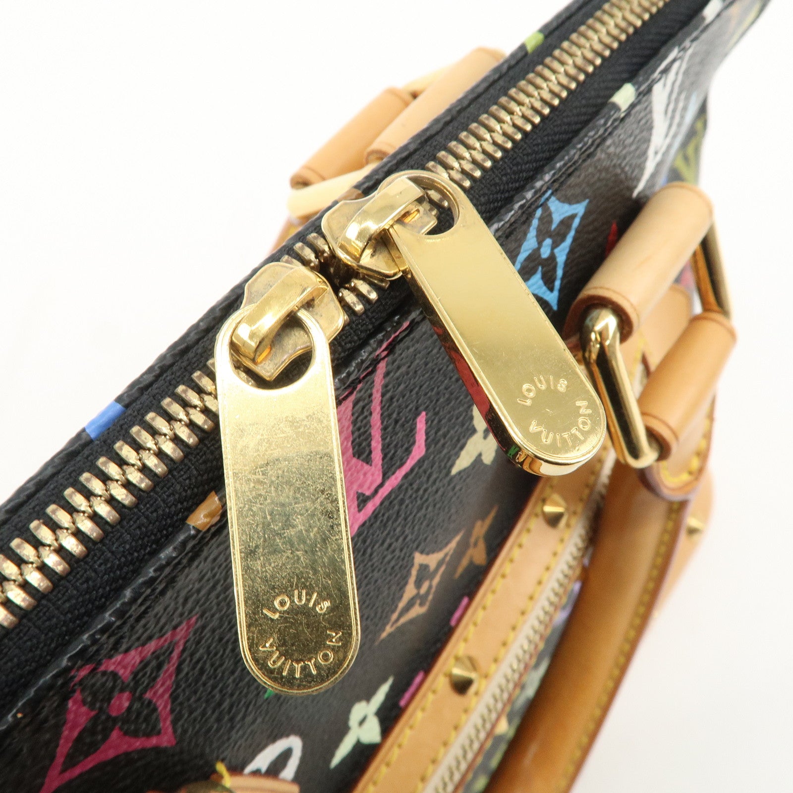 Louis Vuitton Monogram Multi Color Alma Hand Bag Noir M92646 Used