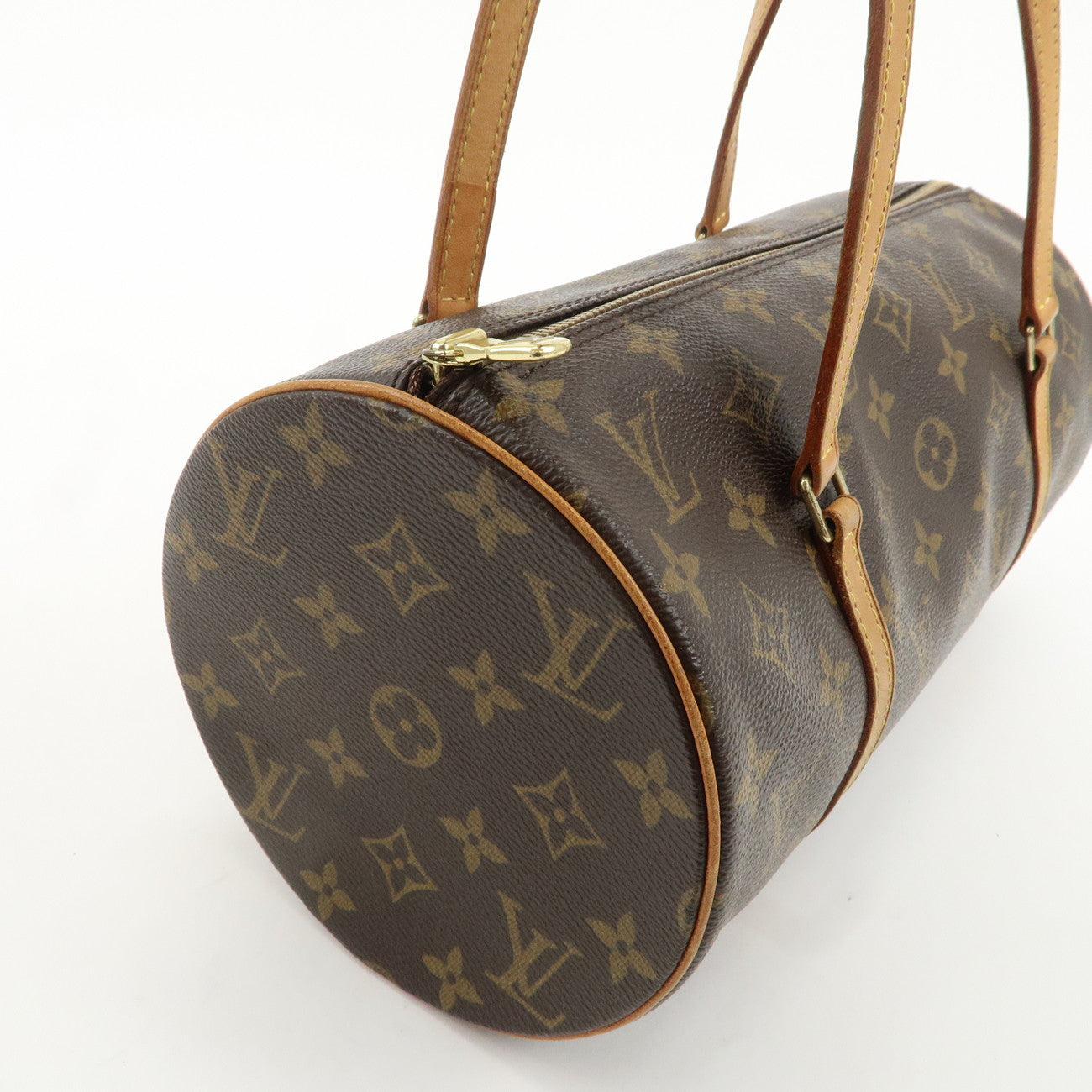 Louis Vuitton Monogram Papillon 30 Hand Bag Brown M51385 Used