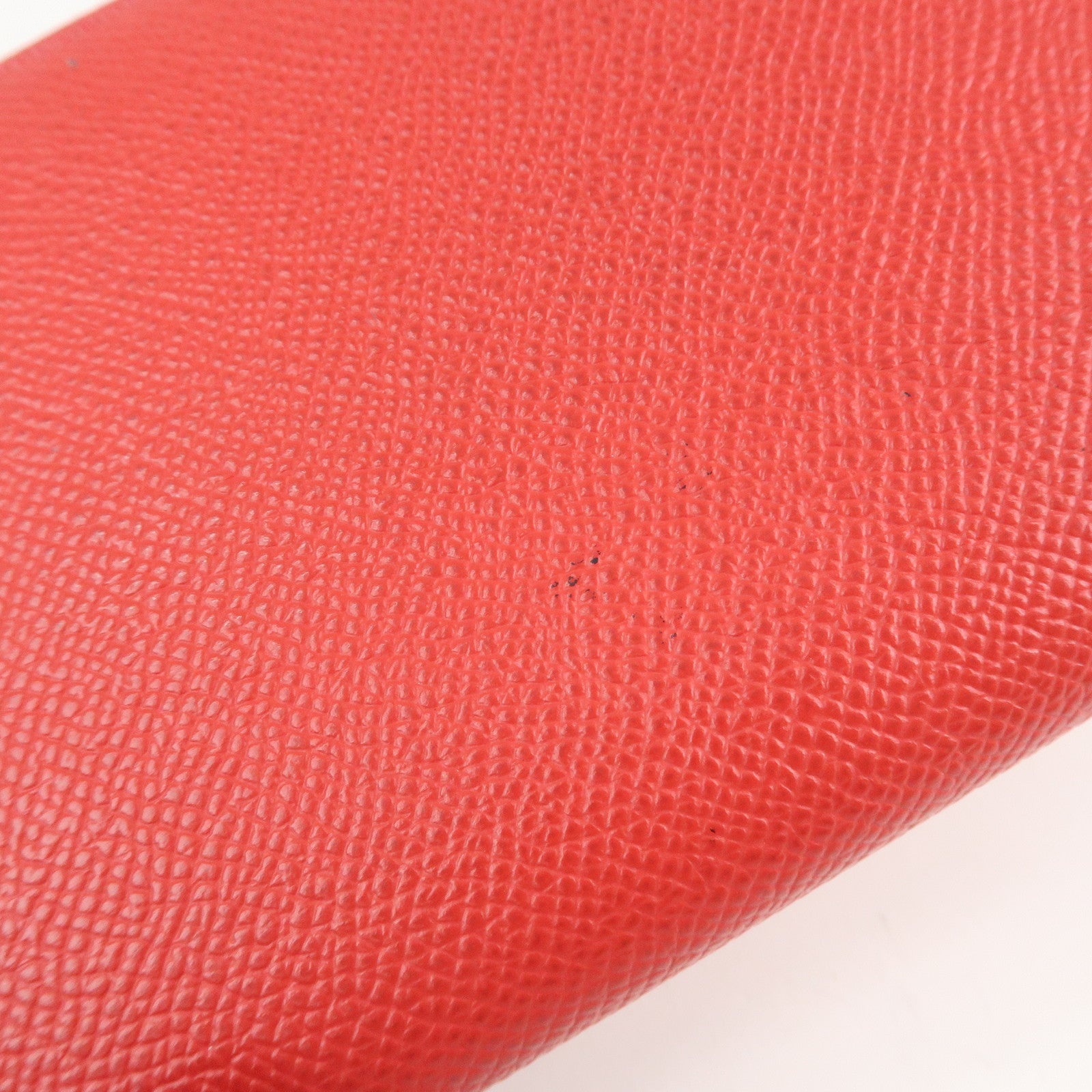 HERMES Leather Veau Epsom Azap Long Silkin Wallet Red Used