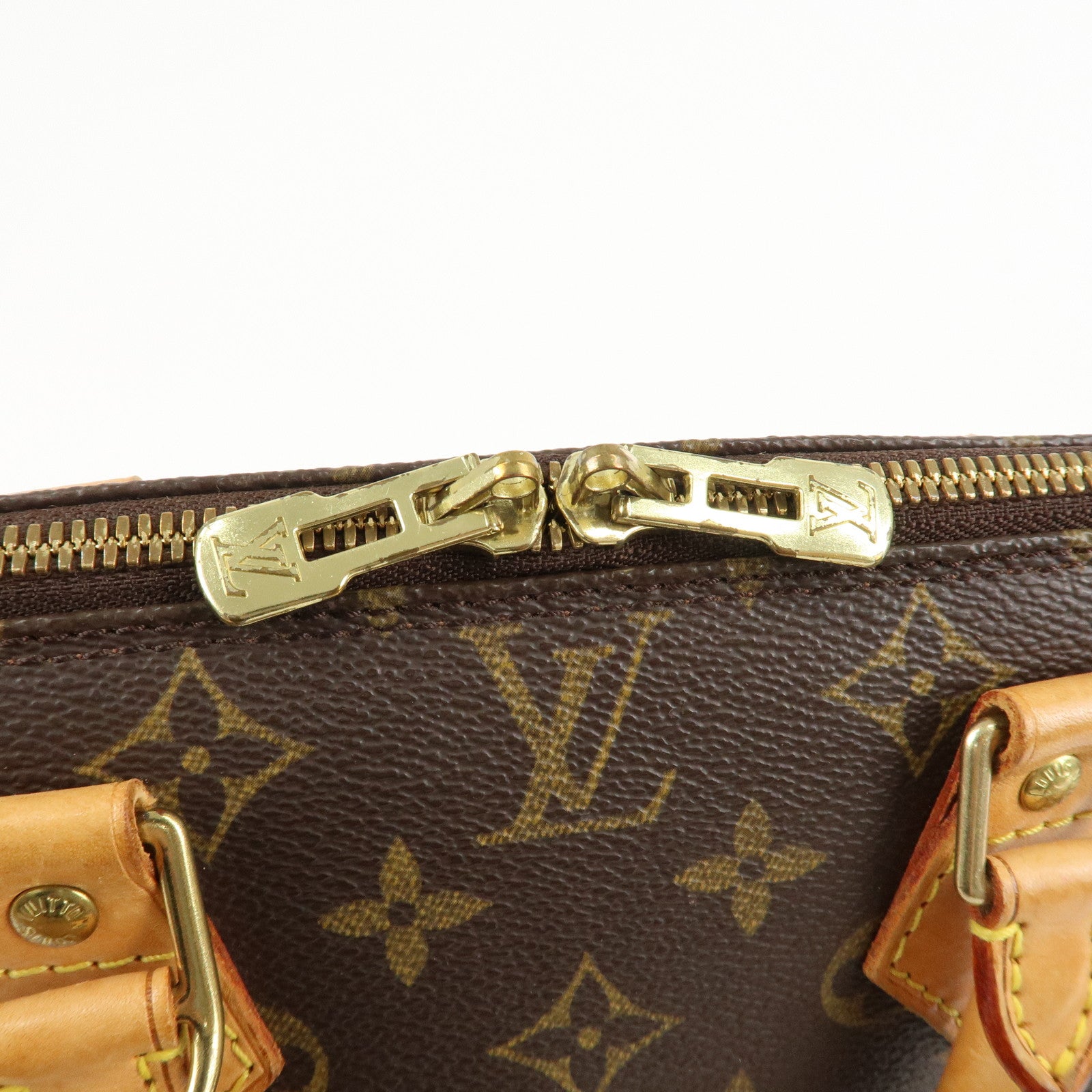 Louis Vuitton Monogram Alma Hand Bag Brown M51130 Used