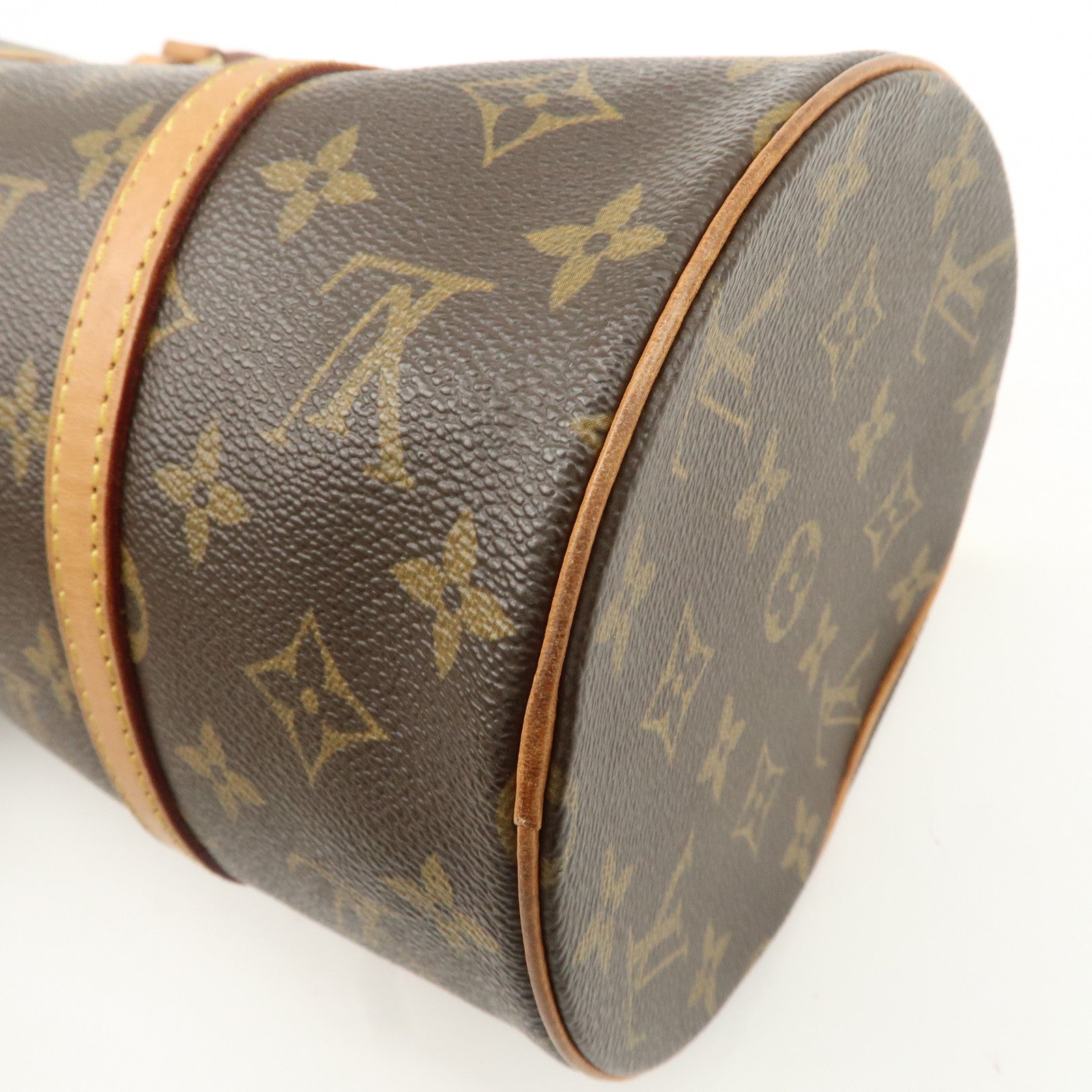 Louis Vuitton Monogram Papillon 30 Hand Bag New Style Brown M51385 Used