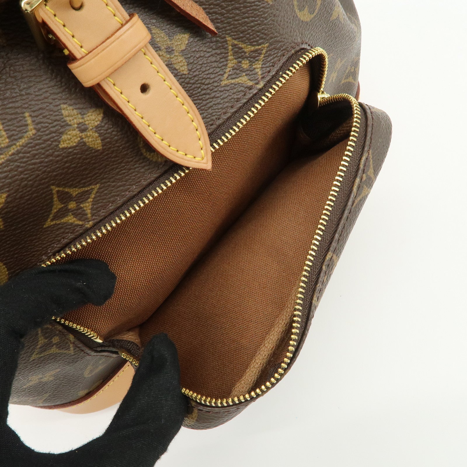 Louis Vuitton Monogram Montsouris MM Back Pack Bag M51136 Used