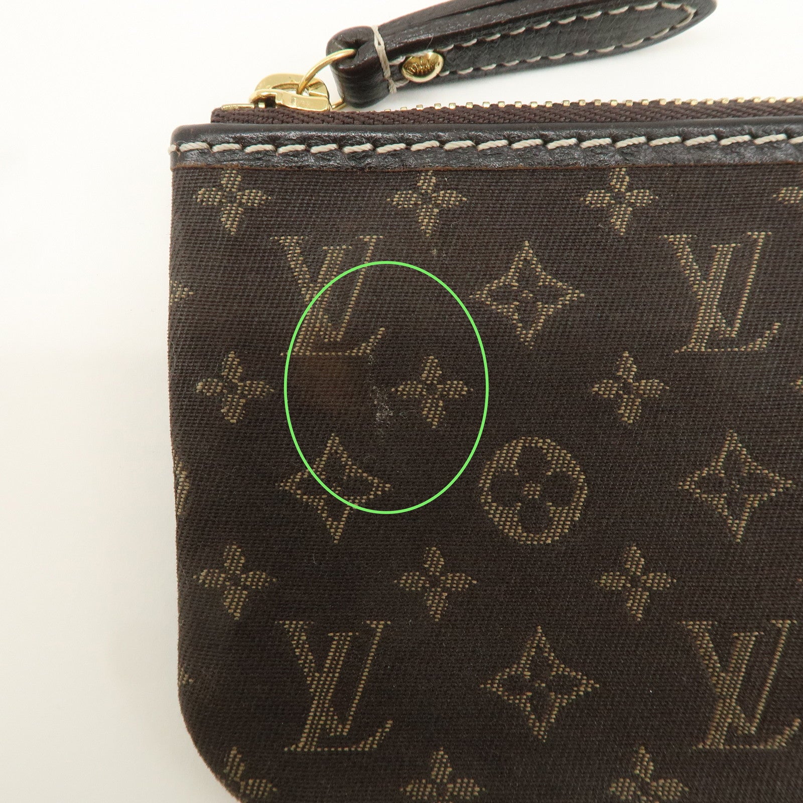 Louis Vuitton Monogram Mini Lin Pochette Cles Coin Case M95230