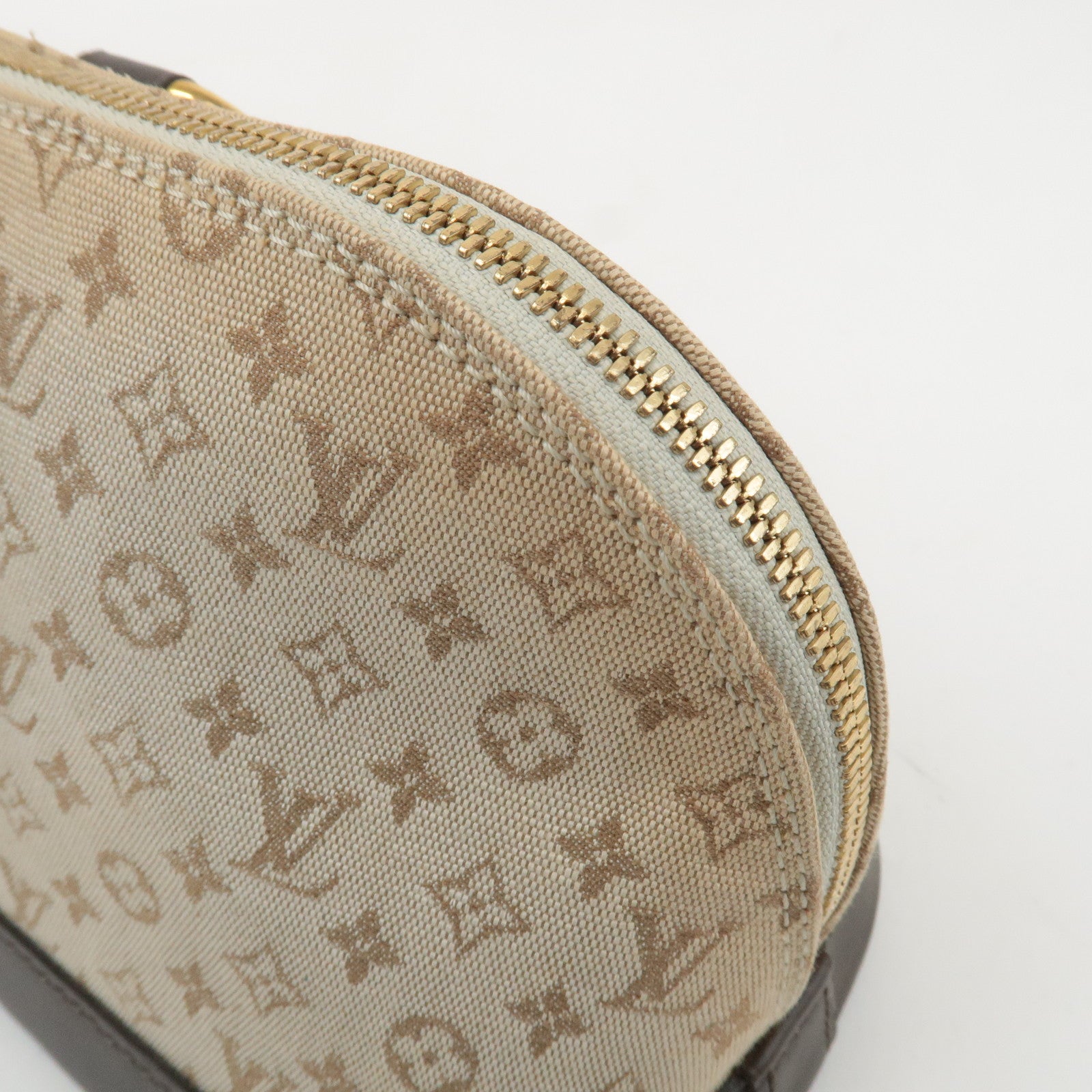 Louis Vuitton Monogram Mini Alma Long Hand Bag Khaki M92206