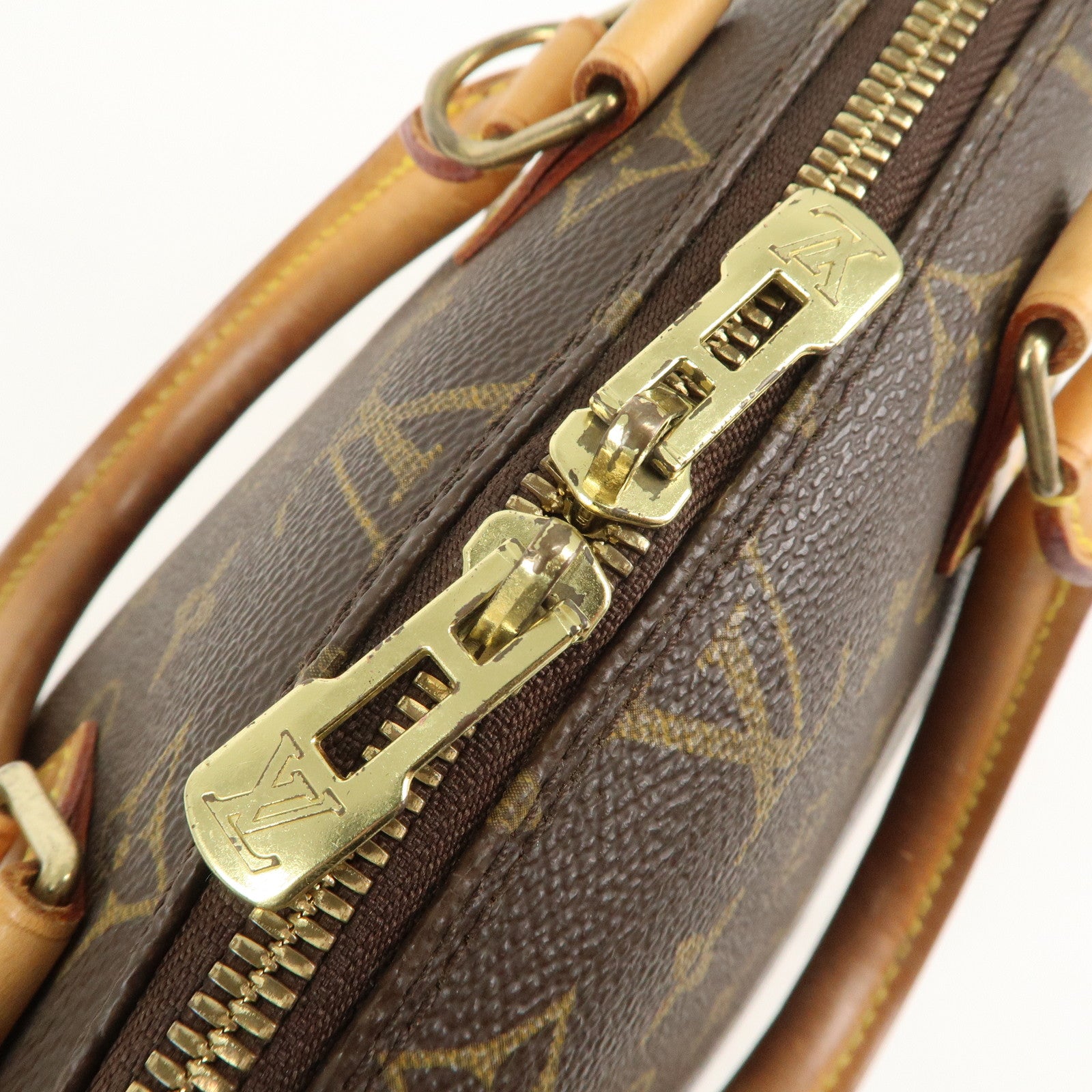 Louis Vuitton Monogram Alma Hand Bag Brown M51130