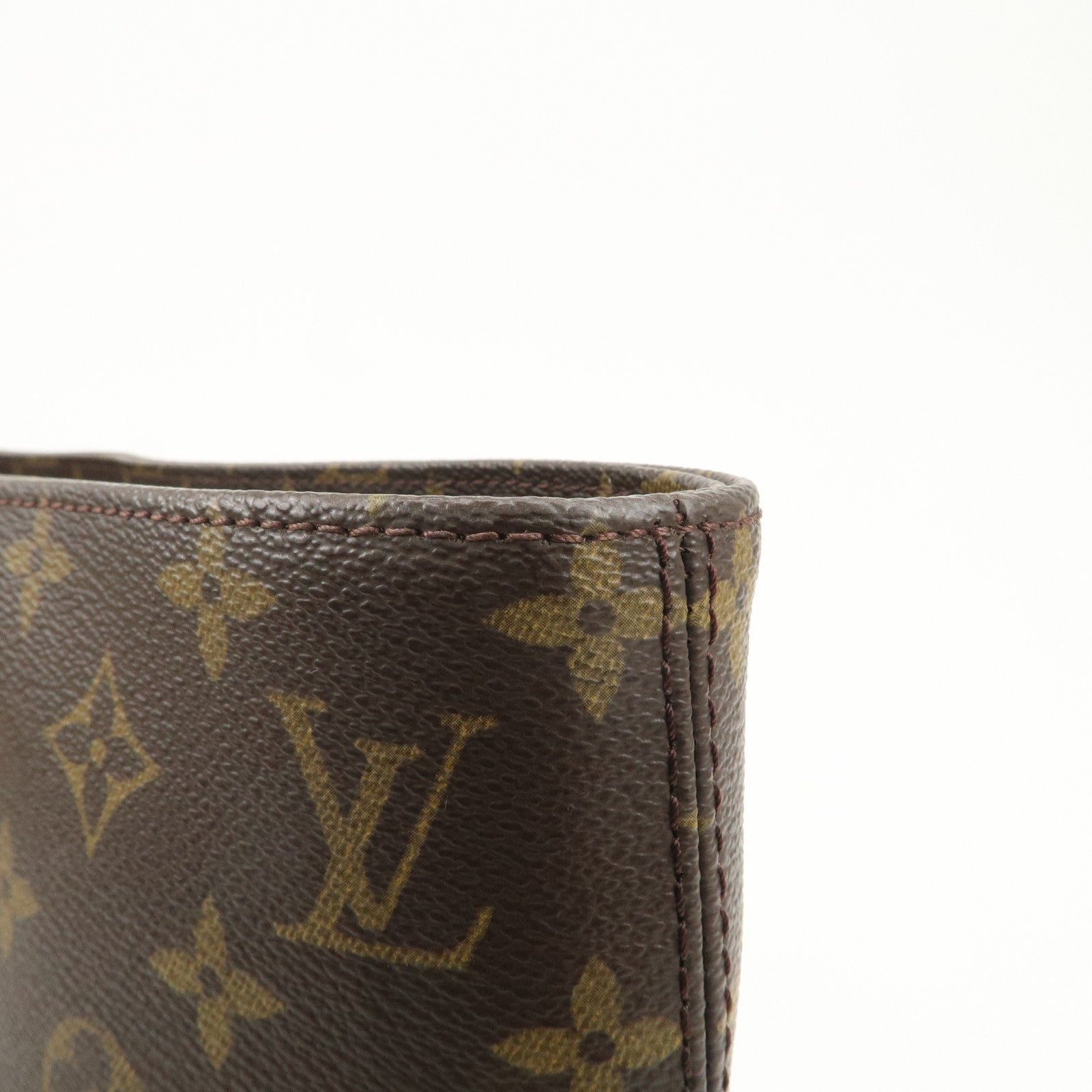 Louis Vuitton Monogram Luco Tote Bag Hand Bag Brown M51155 Used