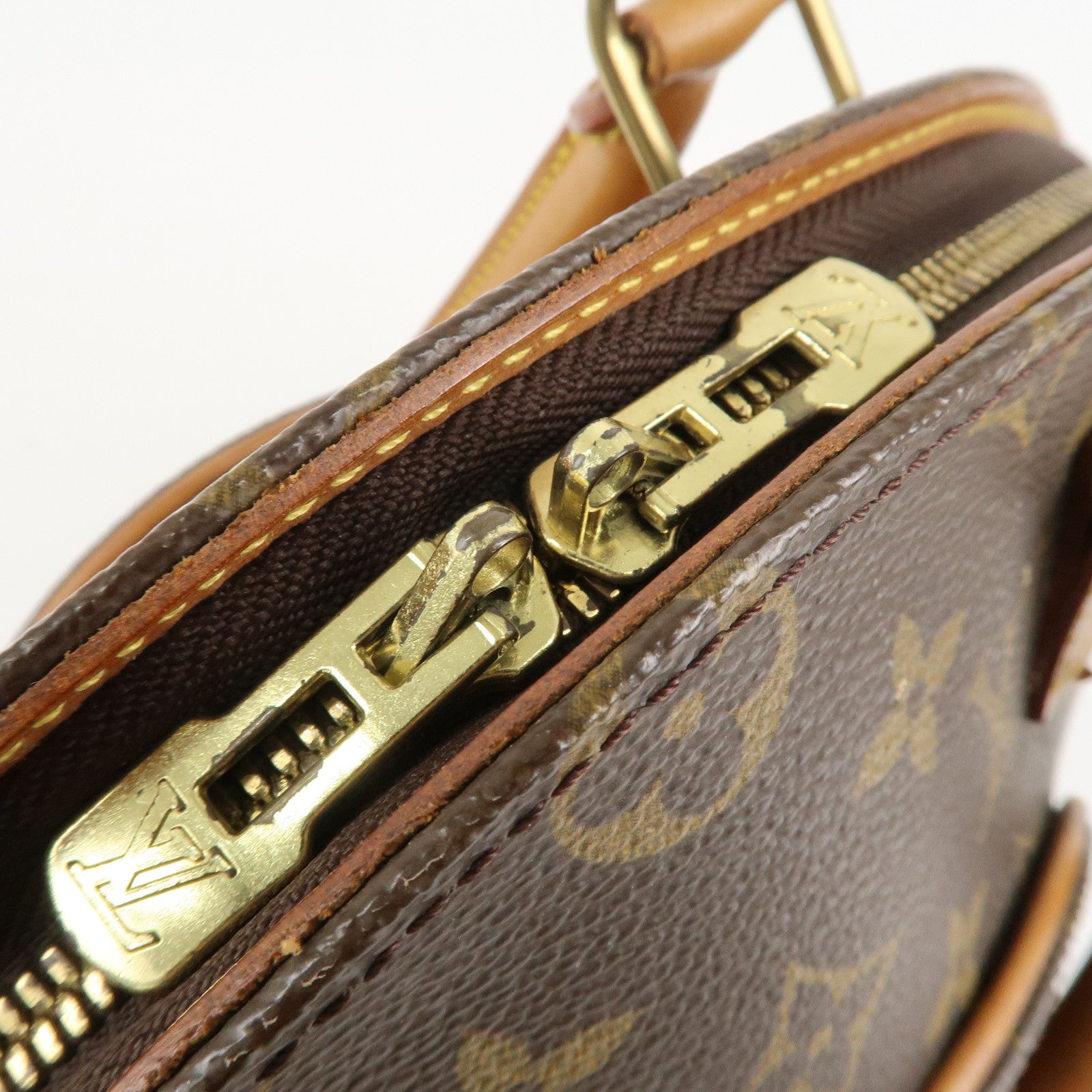 Louis Vuitton Monogram Ellipse PM Hand Bag Brown M51127 Used