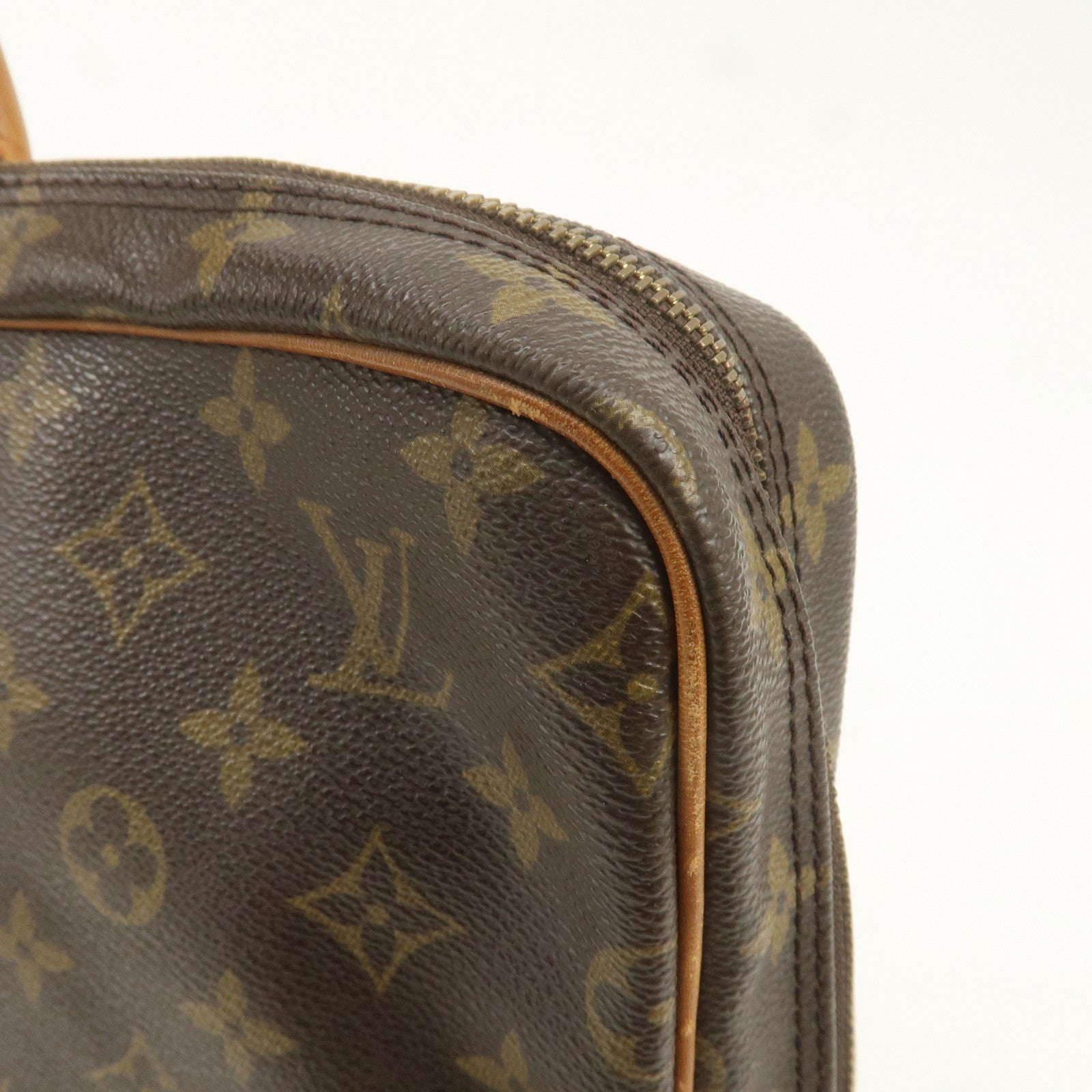 Louis Vuitton Monogram Porte Documents Voyage Bag Brown M53361