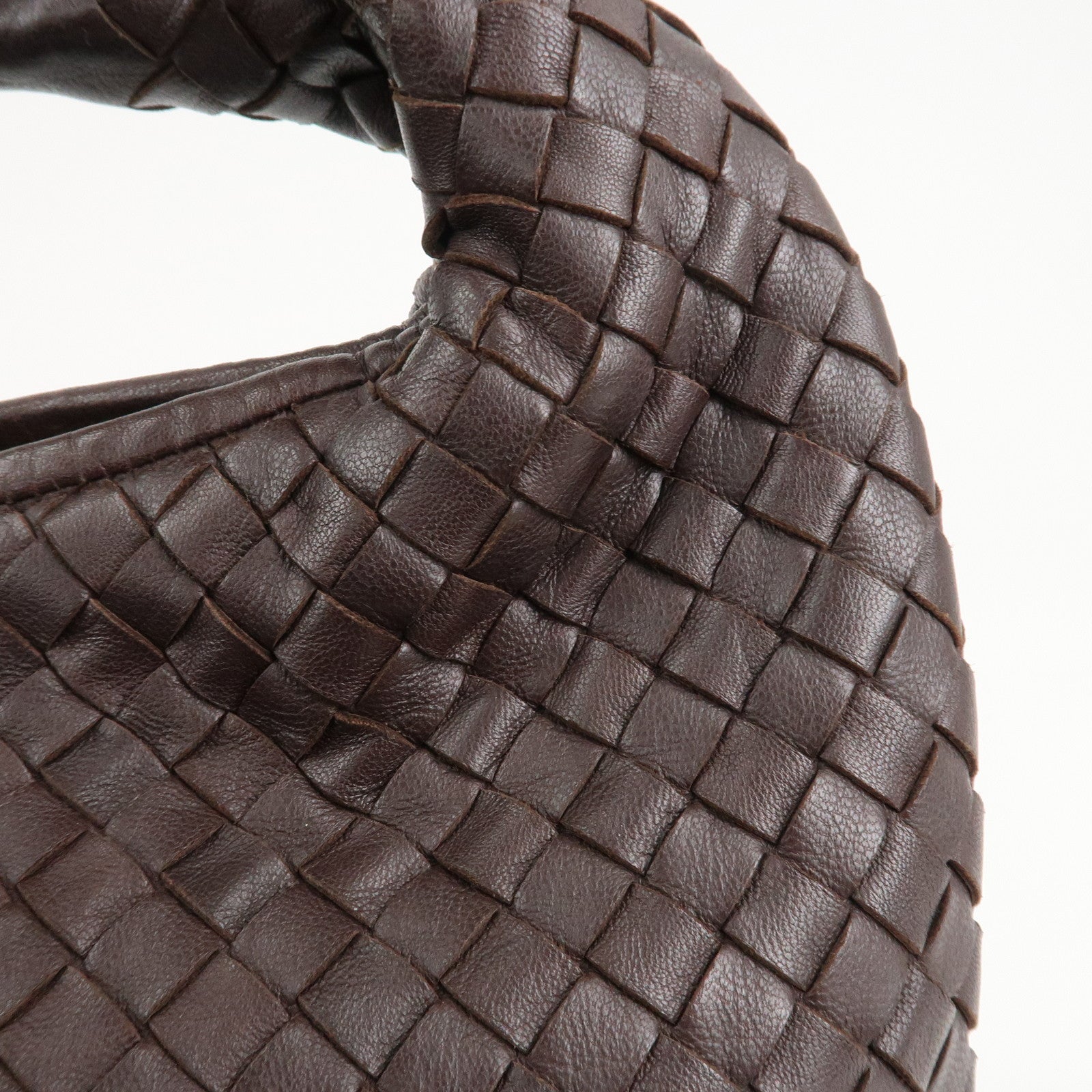 BOTTEGA VENETA Hobo Intrecciato Leather Shoulder Bag Brown 115653