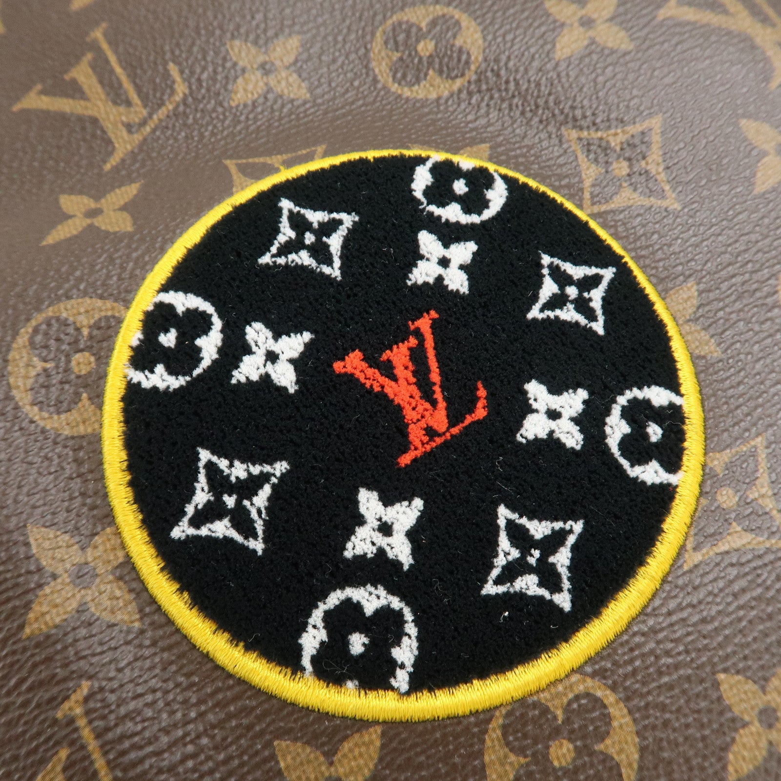 Louis Vuitton Monogram Patches Neverfull MM Tote Bag Pouch M43988