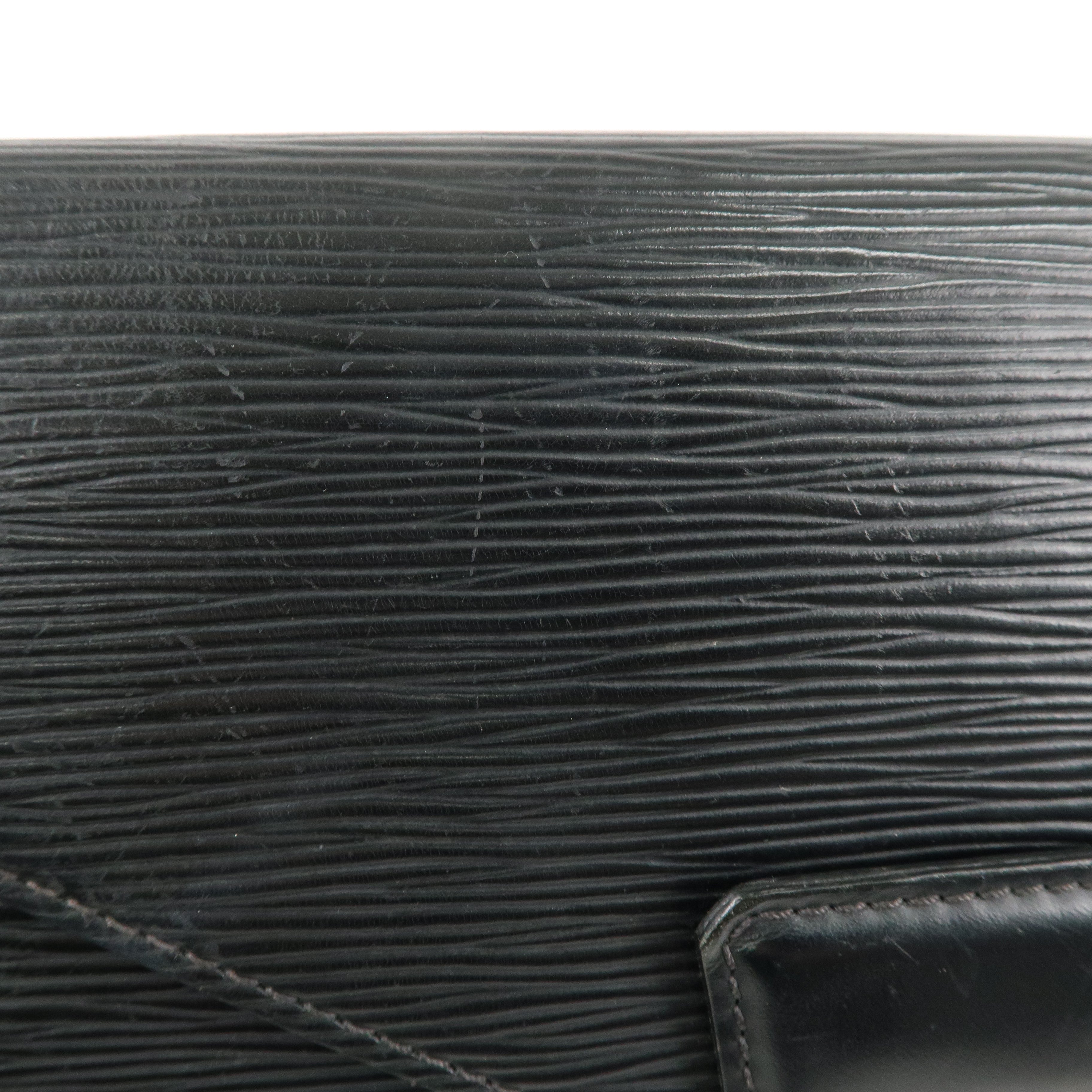 Louis Vuitton Epi Sellier Dragonne Clutch Bag Black M52612