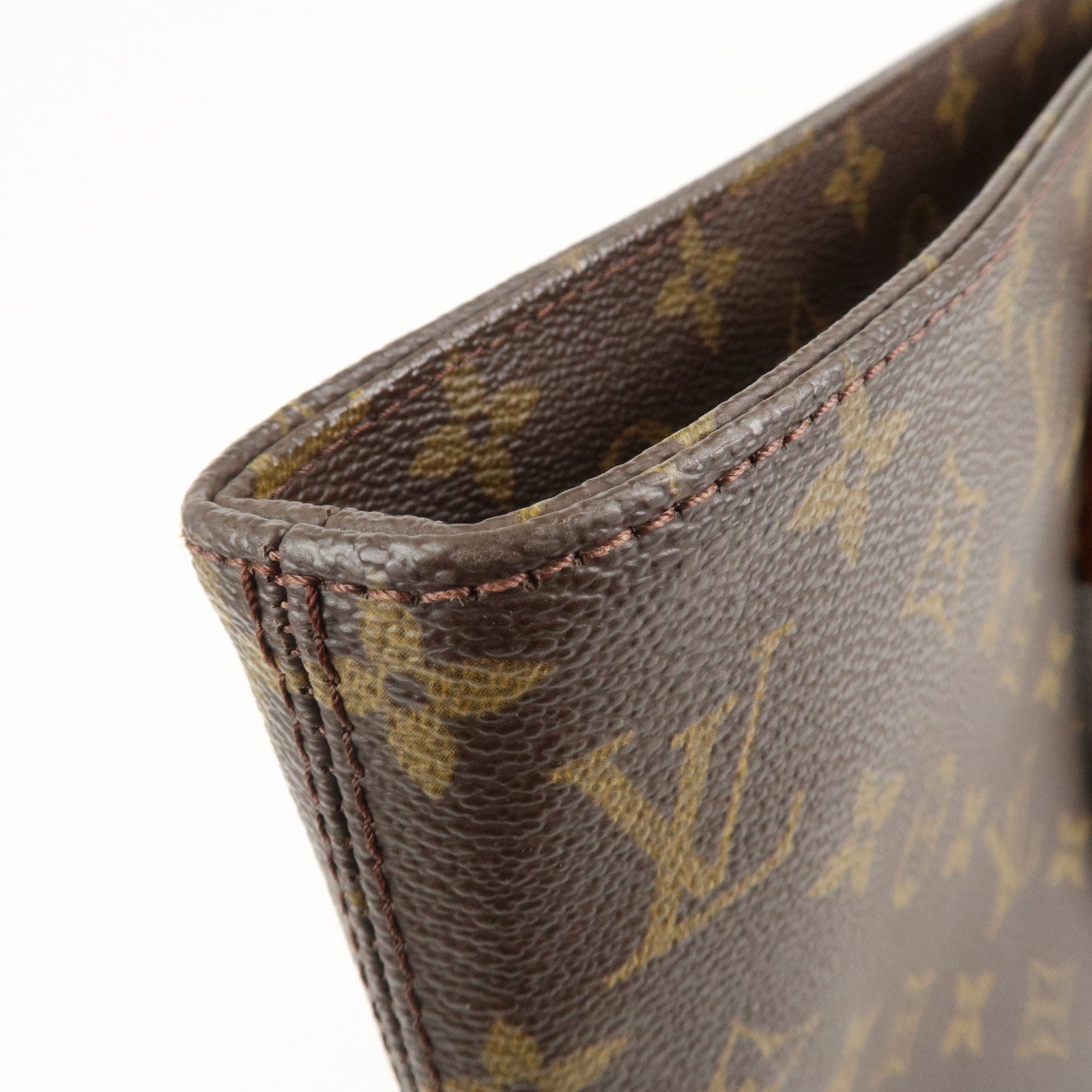 Louis Vuitton Monogram Luco Tote Bag Hand Bag Brown M51155 Used