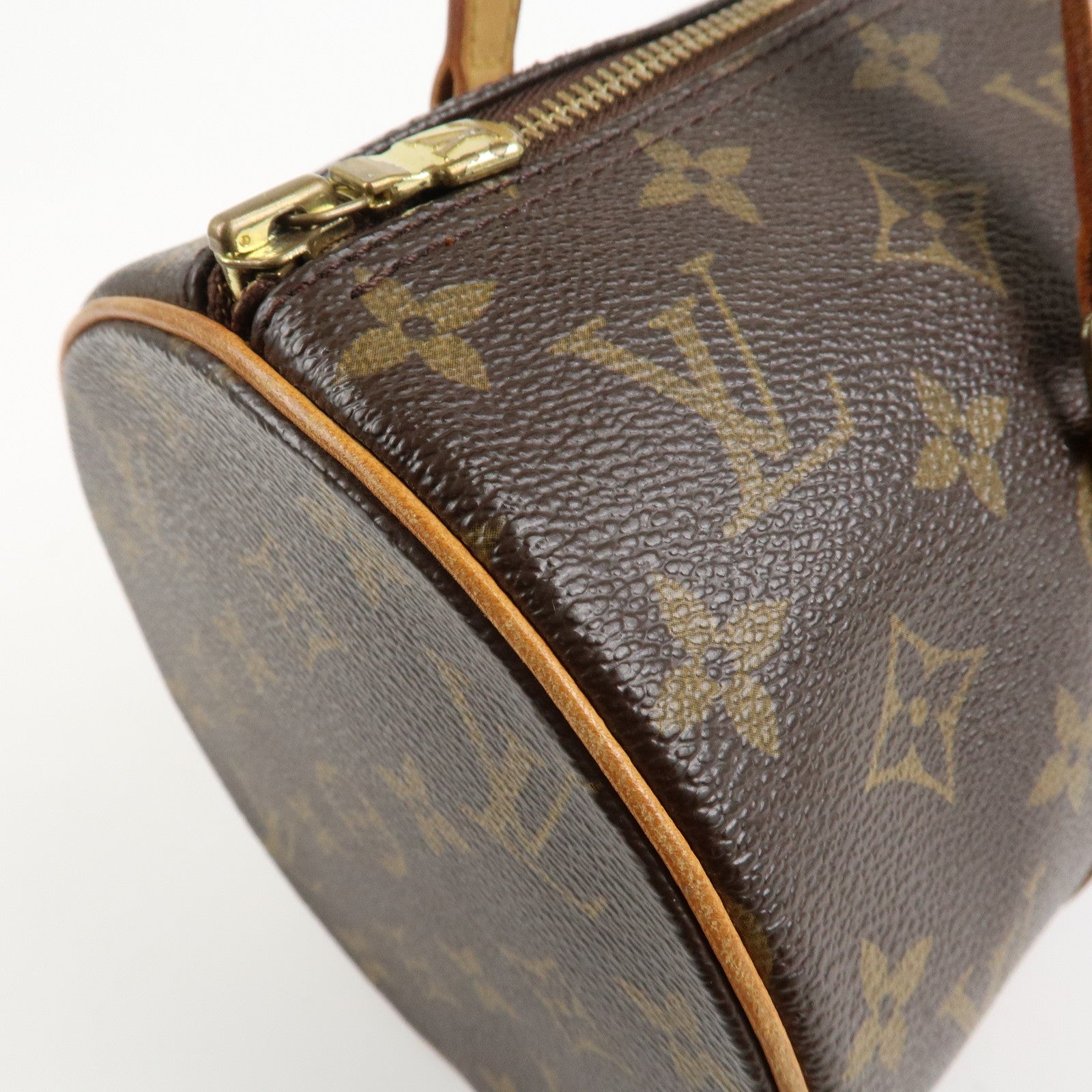 Louis Vuitton Monogram Papillon 30 Hand Bag Brown M51385 Used