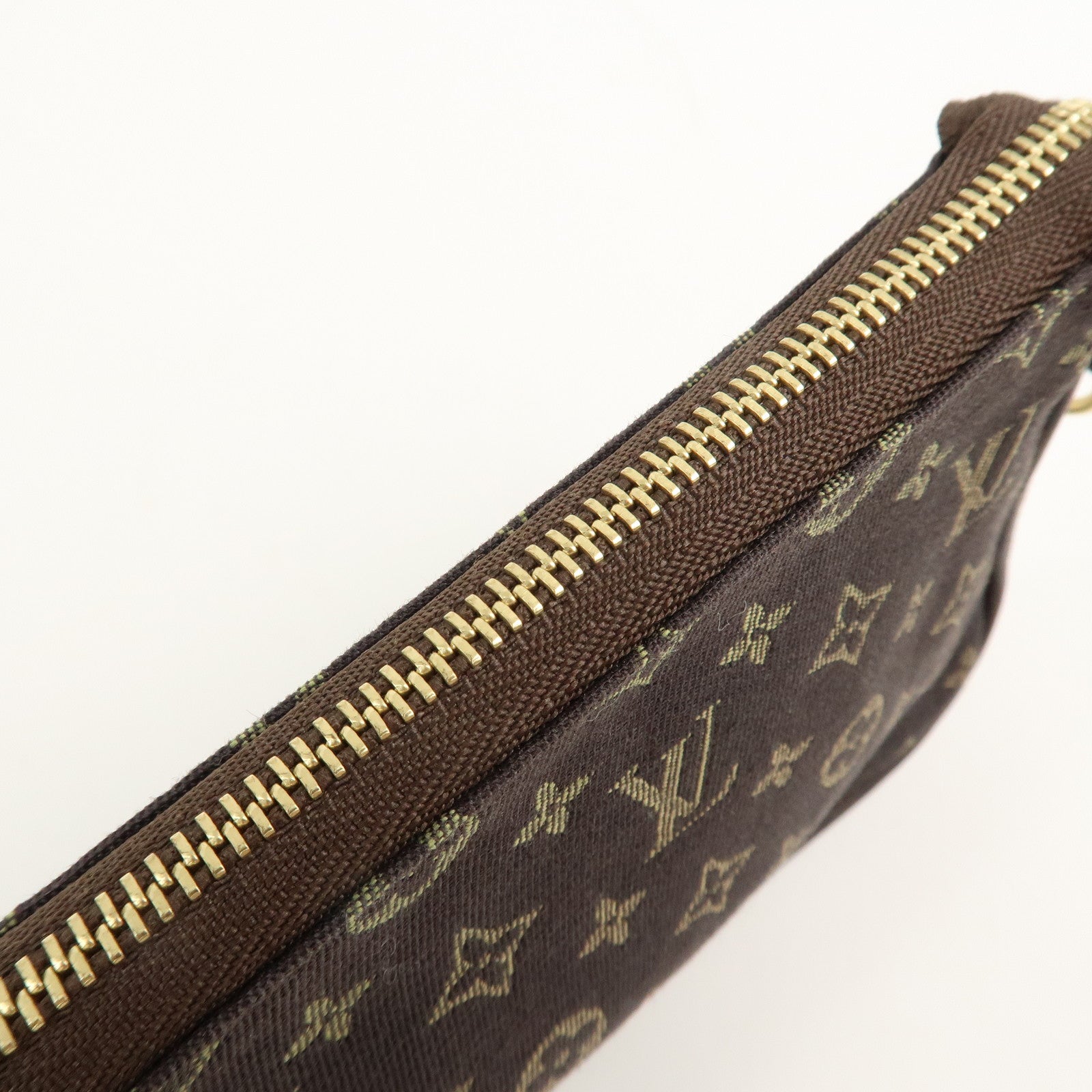 Louis Vuitton Monogram Mini Lin Pouch for Bucket PM Bag Ebene Used