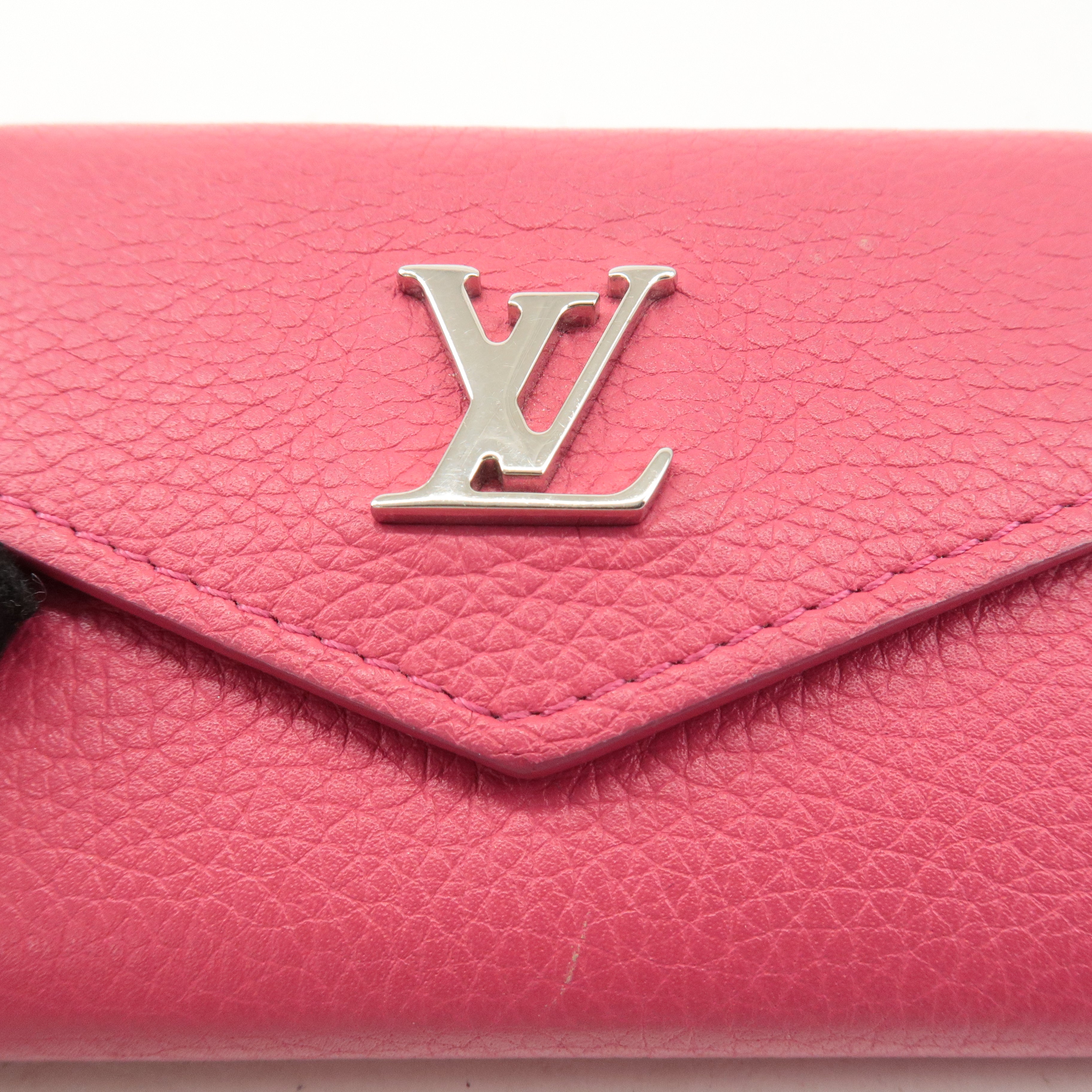 Louis Vuitton Portefeuille Lock Mini Leather Wallet Pink M67860