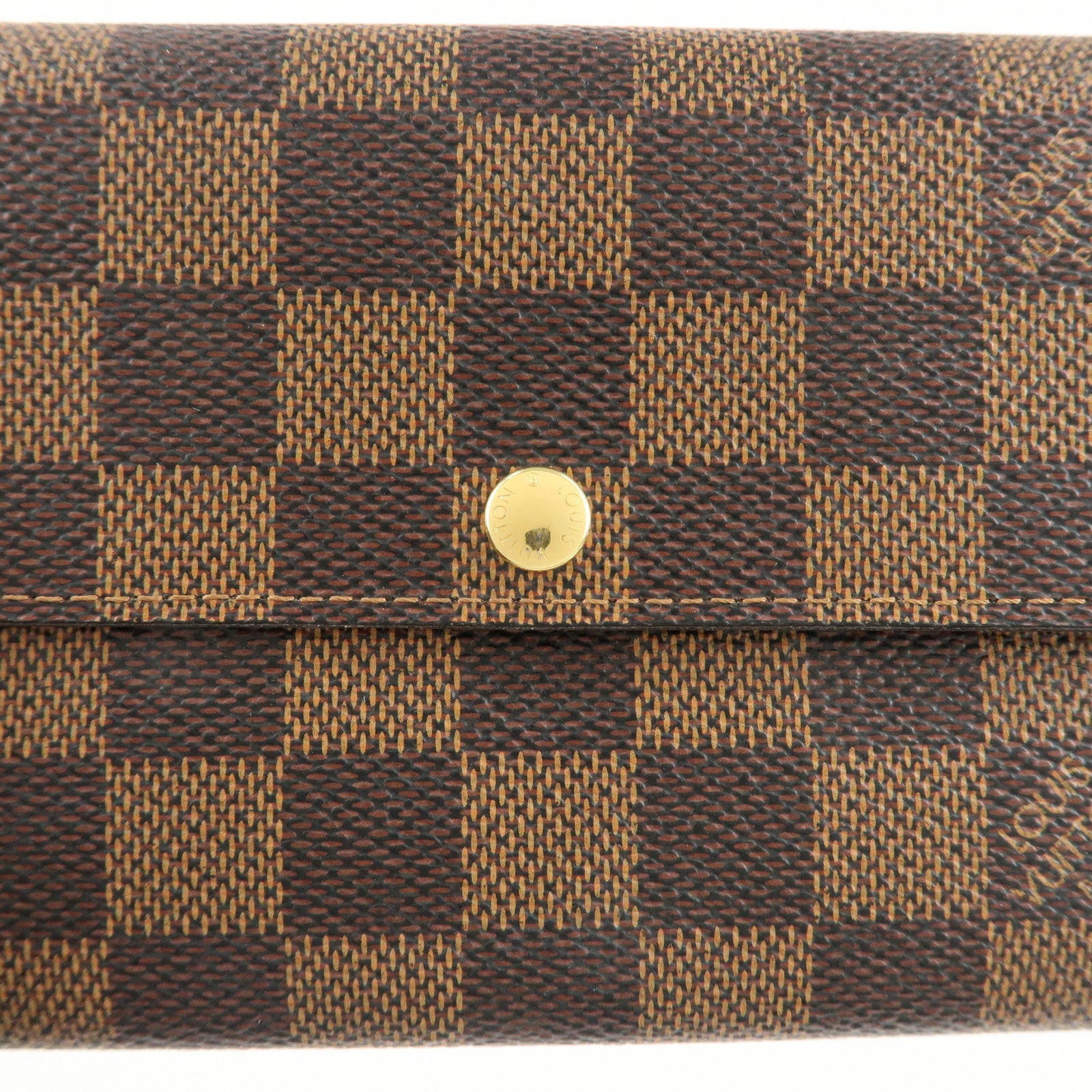 Louis Vuitton Damier Porte Monnaie Credit Long Wallet N61725 Used