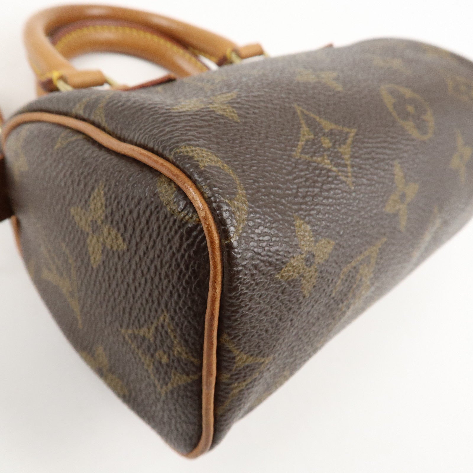 Louis Vuitton Monogram Mini Speedy Hand Bag Brown M41534