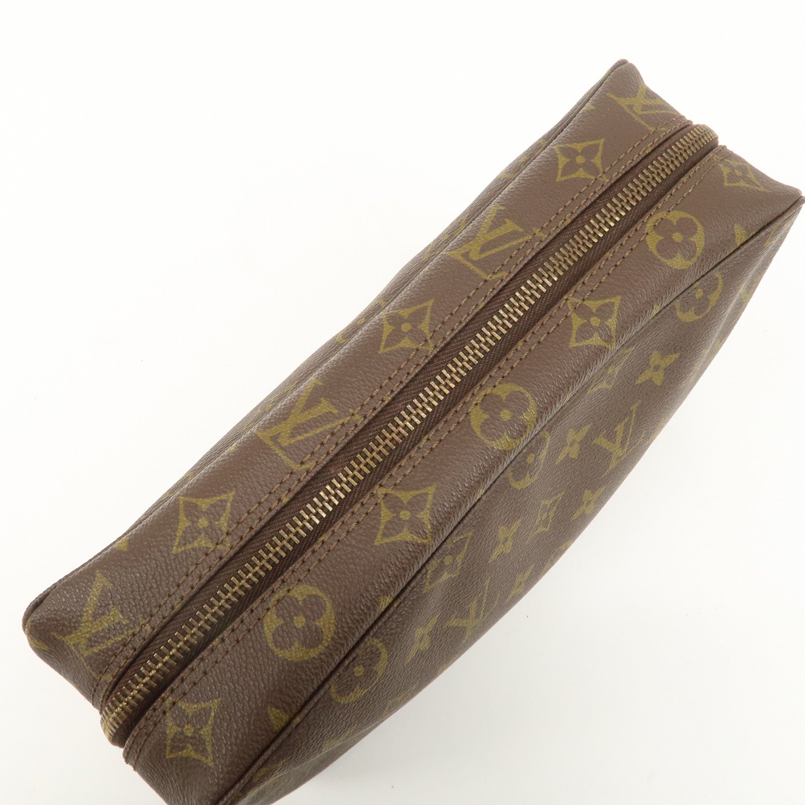 Louis Vuitton Monogram Trousse Toilette 28 Pouch Brown M47522 Used