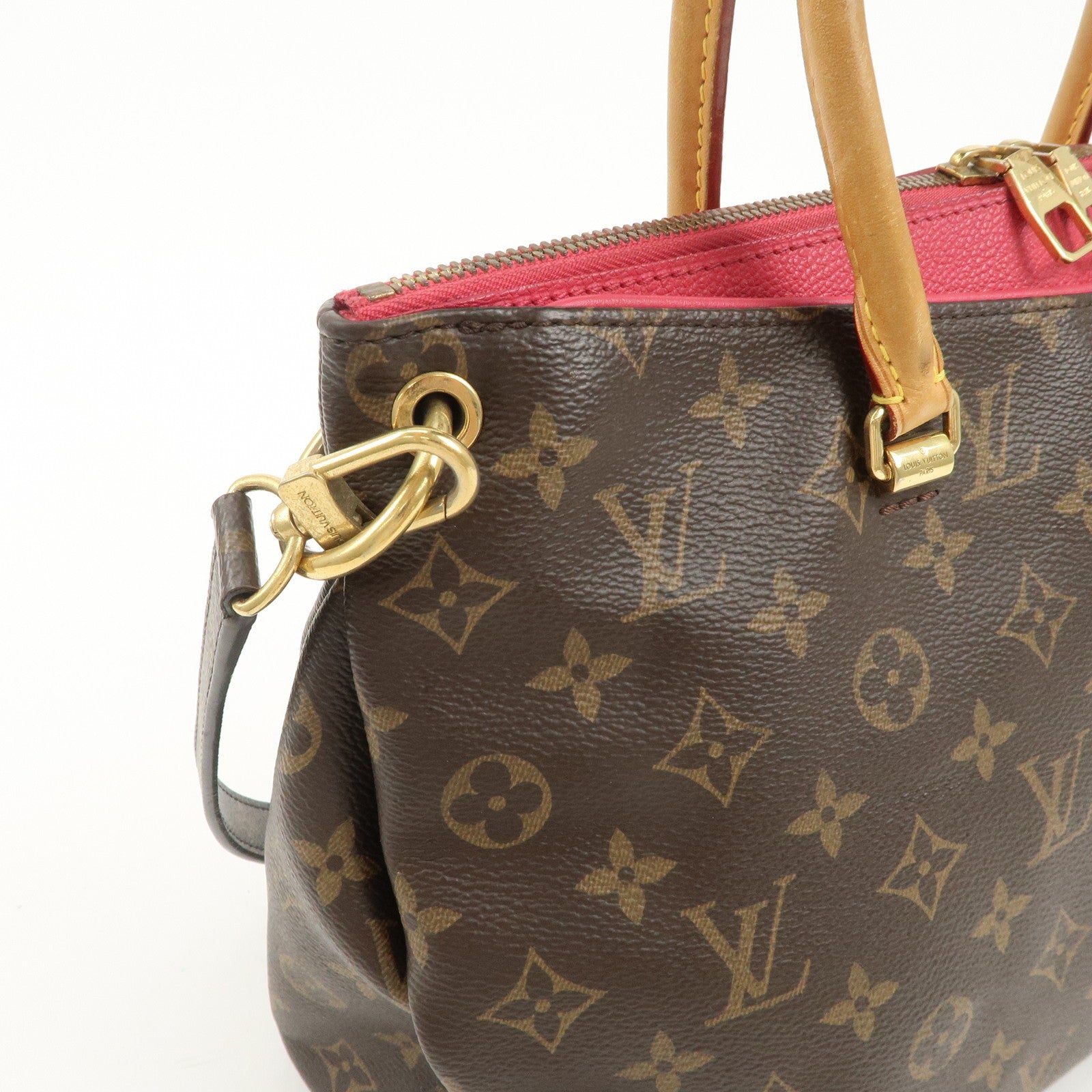 Louis Vuitton Monogram Pallas 2Way Bag Hand Bag Dahlia Used