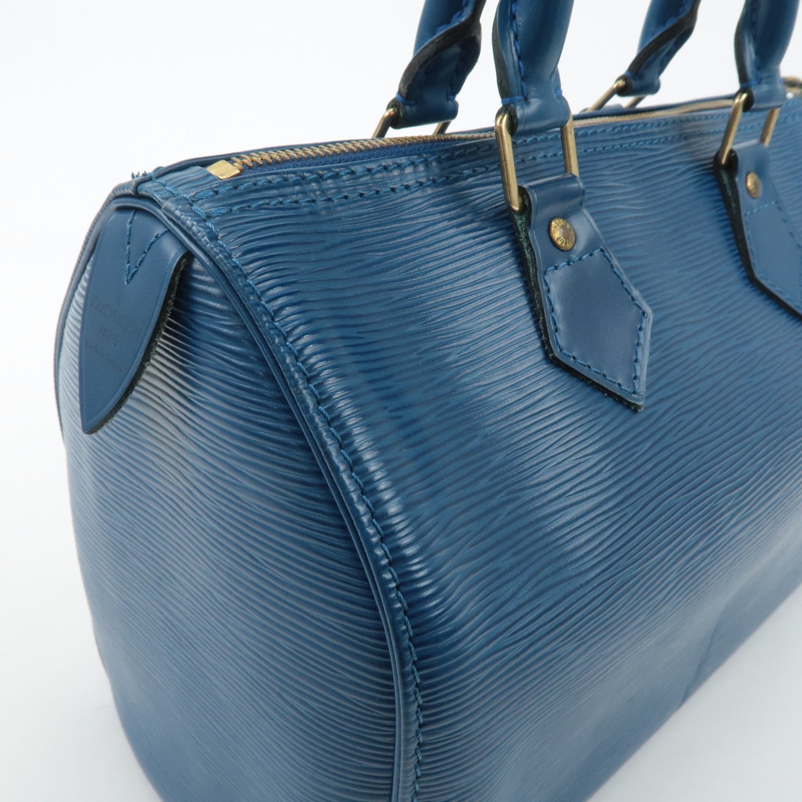 Louis Vuitton Epi Speedy 25 Hand Bag Boston Bag Blue M43015