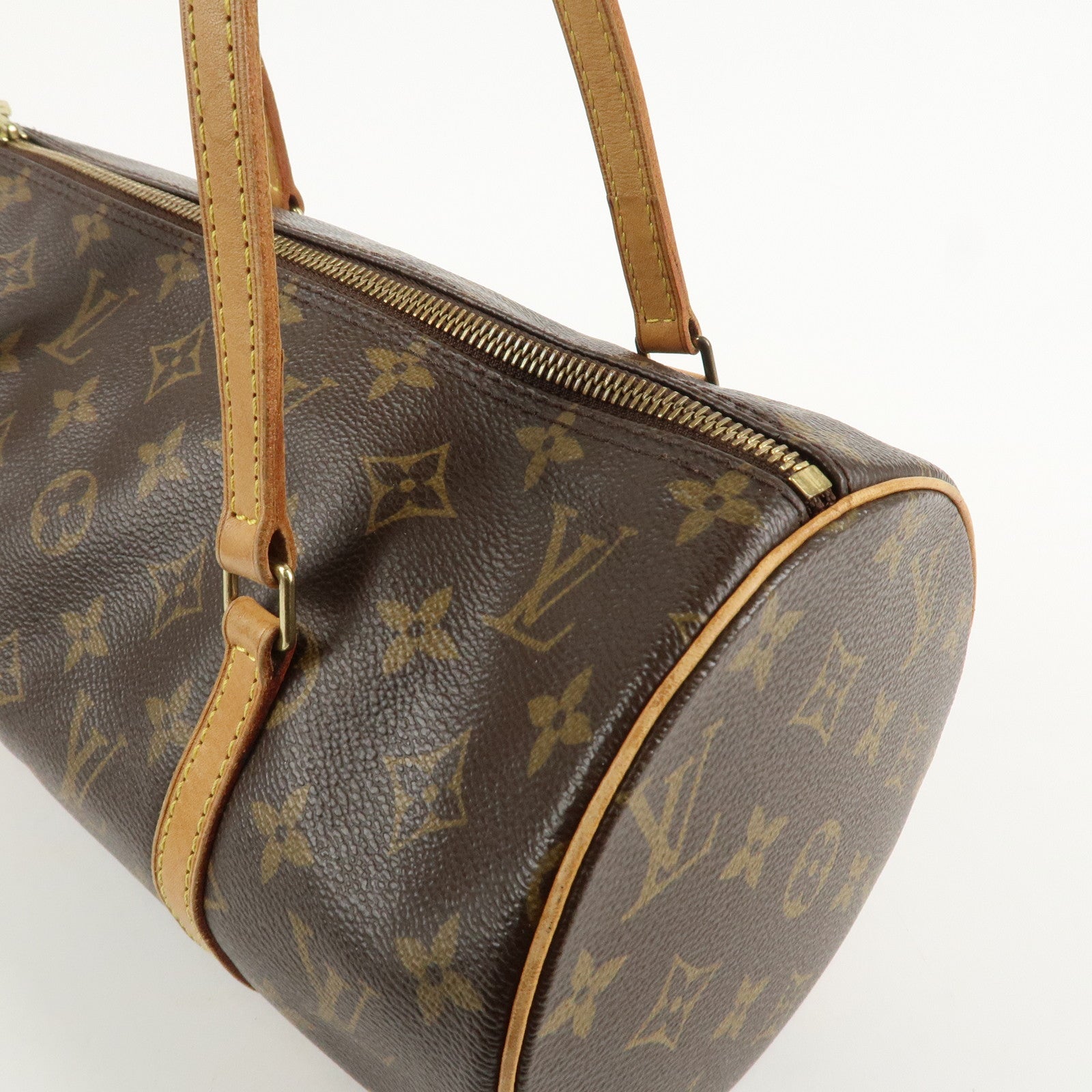 Louis Vuitton Monogram Papillon 30 Hand Bag Brown M51385 Used