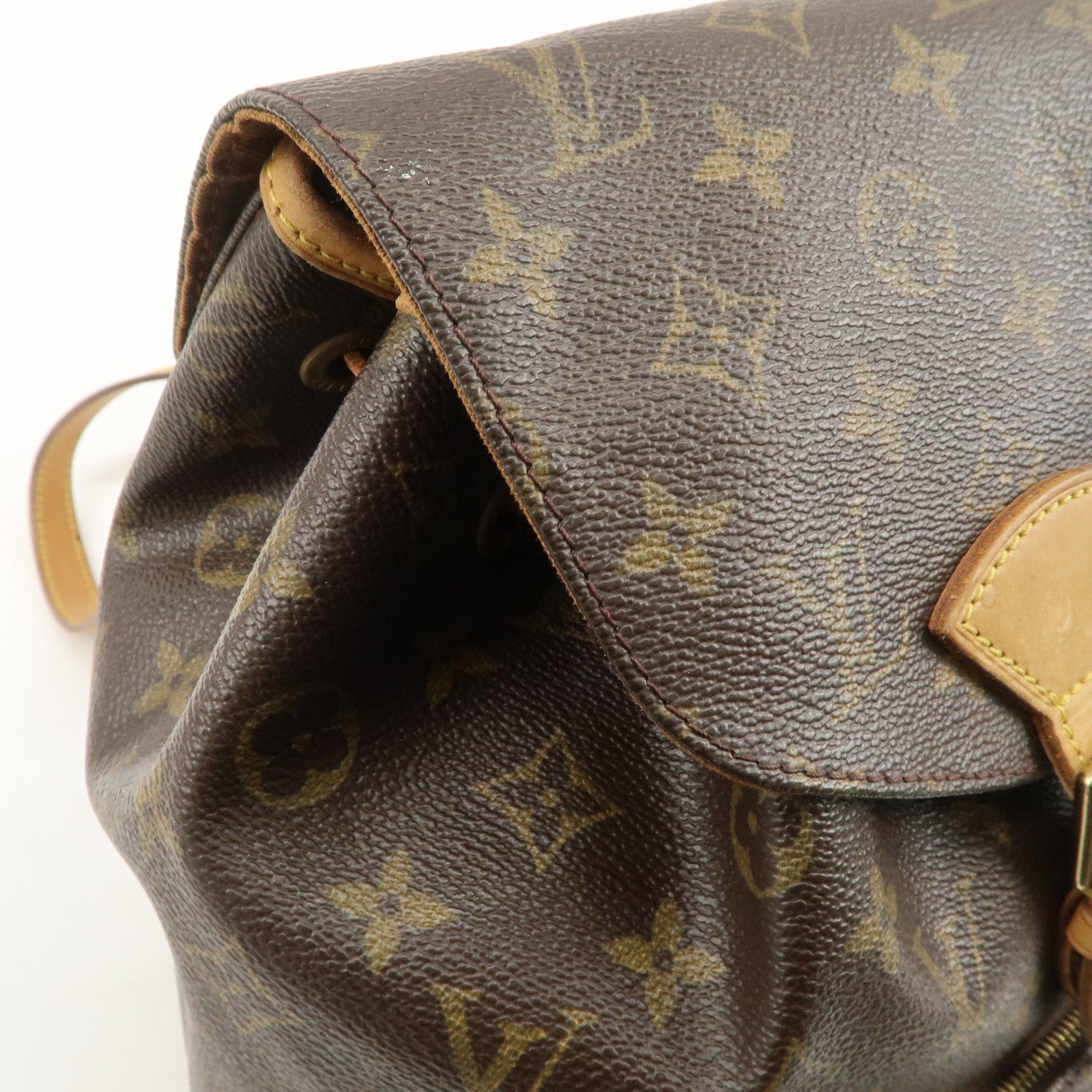 Louis Vuitton Monogram Montsouris MM Back Pack Bag M51136 Used