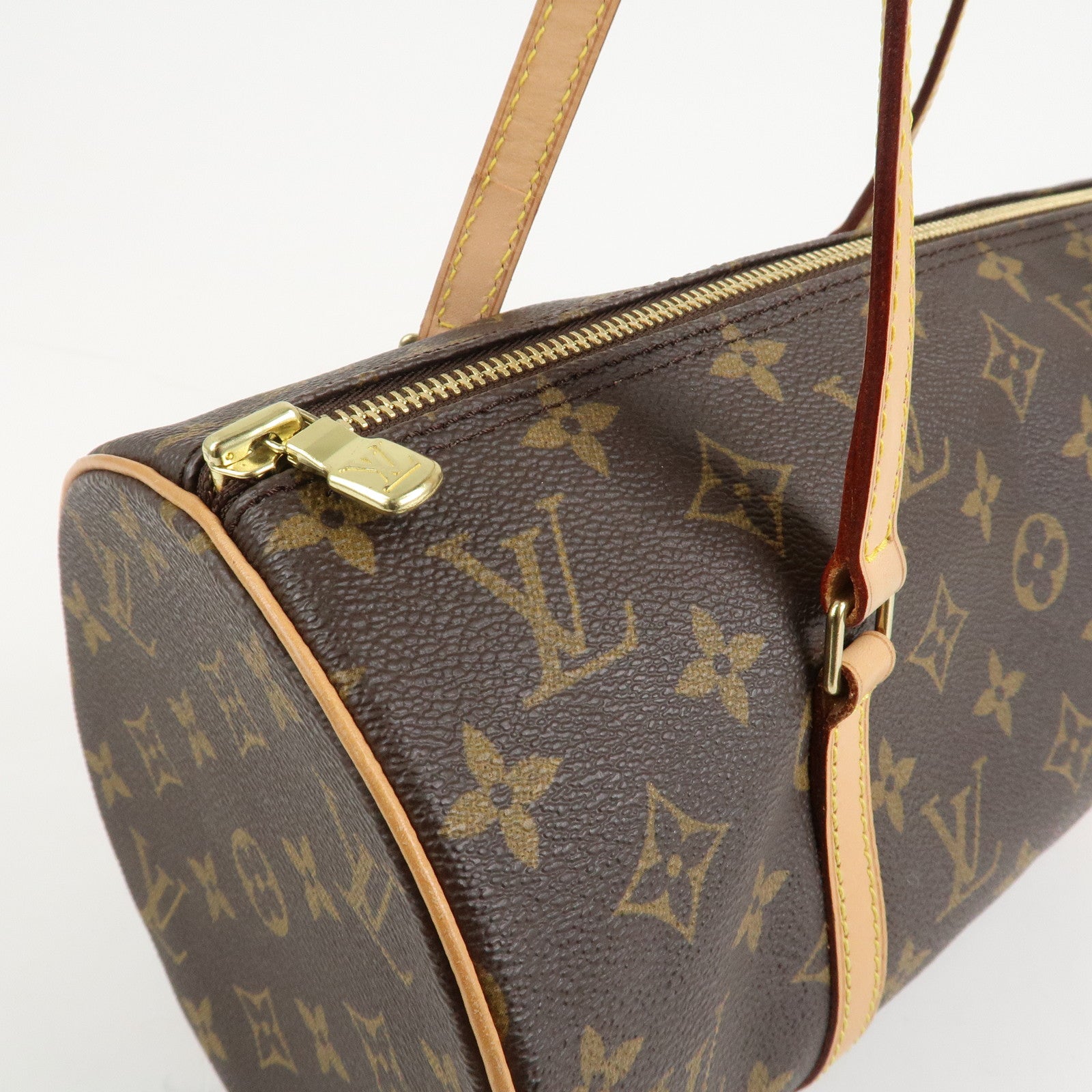 Louis Vuitton Monogram Papillon 30 Hand Bag Brown M51385 Used