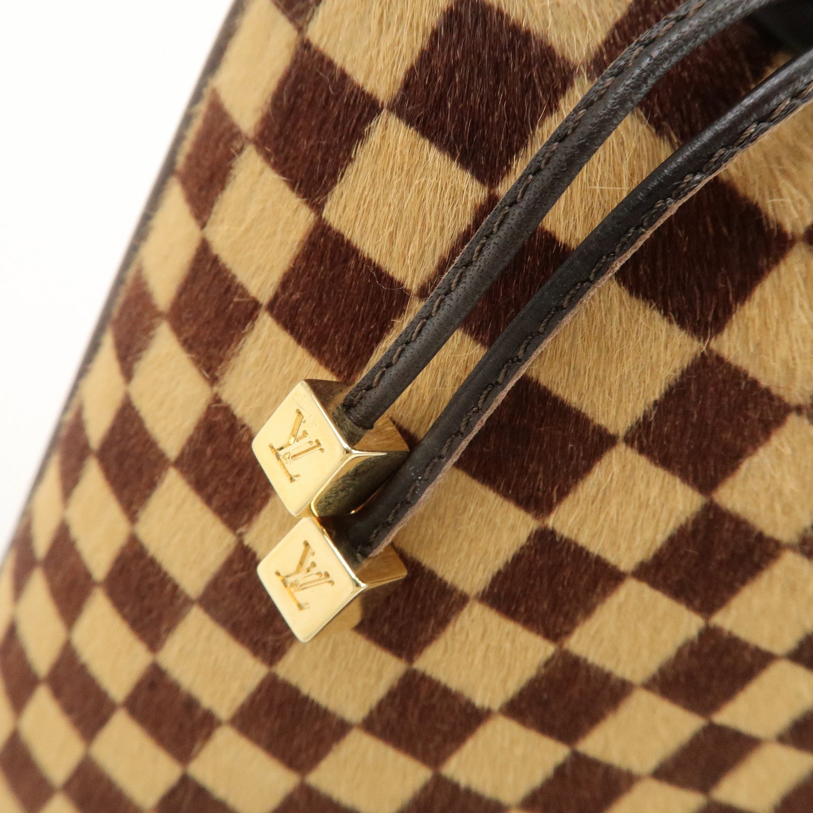 Louis Vuitton Damier Sauvage Impala Hand Bag Brown M92133