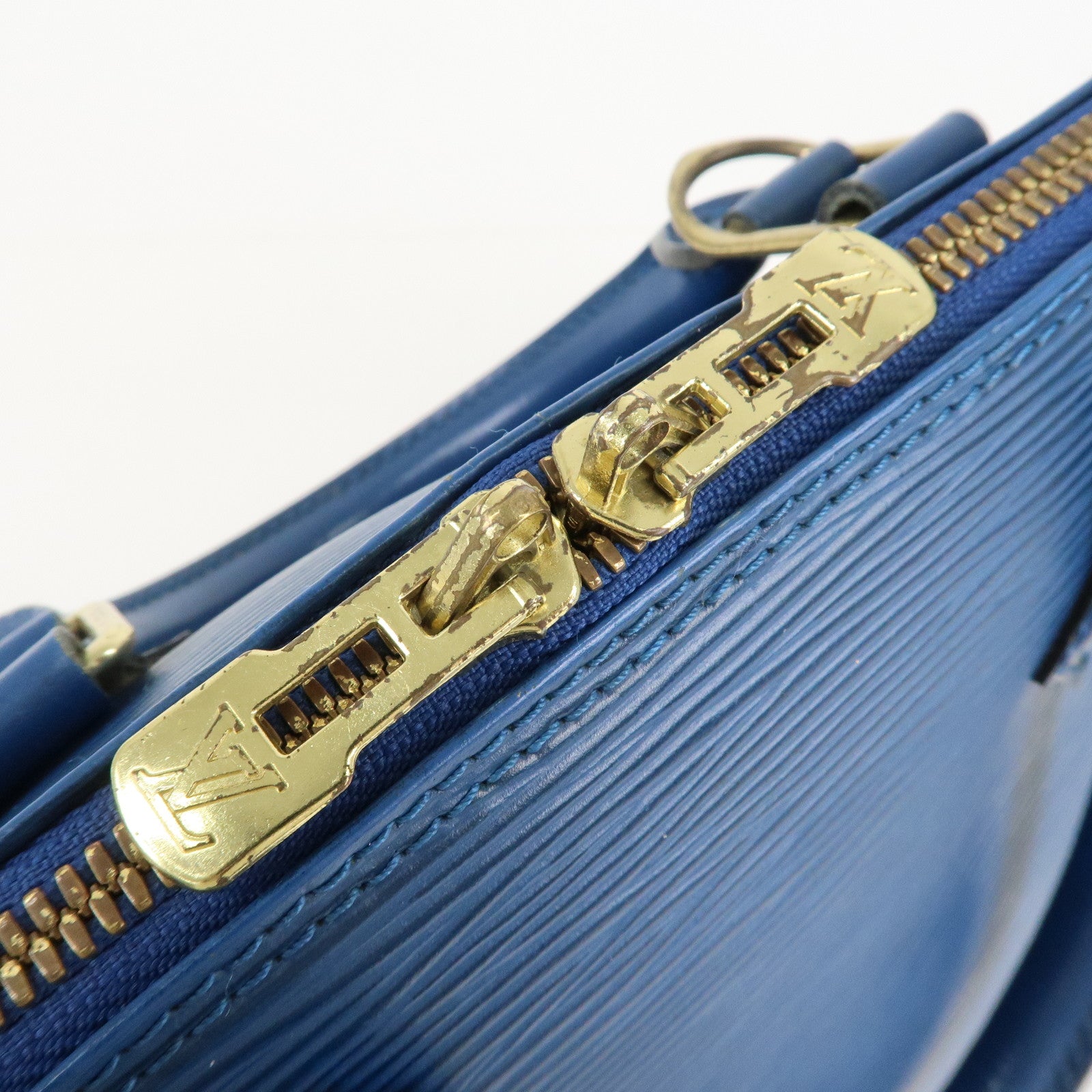 Louis Vuitton Epi Alma Hand Bag Toledo Blue M52145